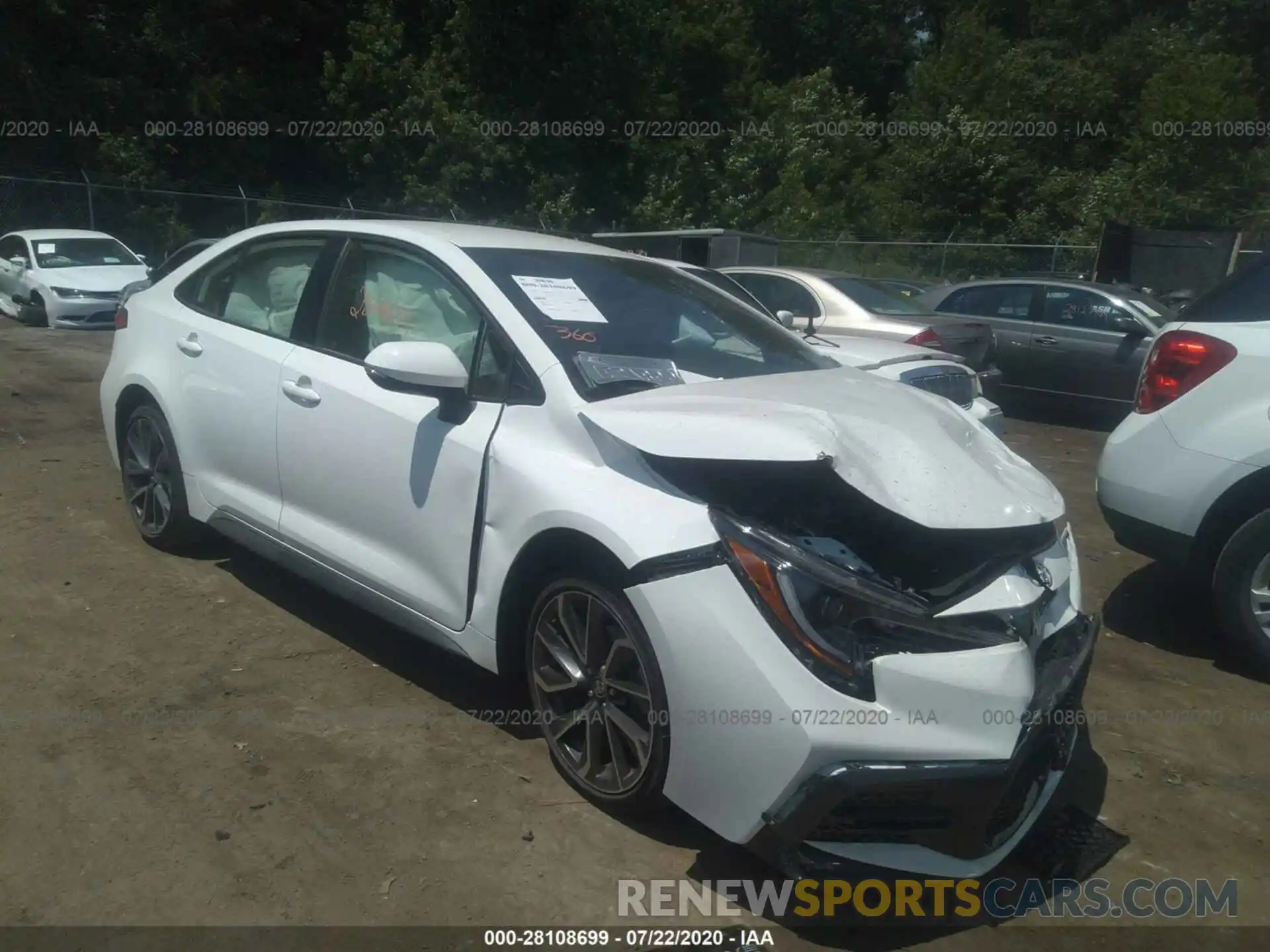 1 Photograph of a damaged car JTDS4RCEXLJ026645 TOYOTA COROLLA 2020