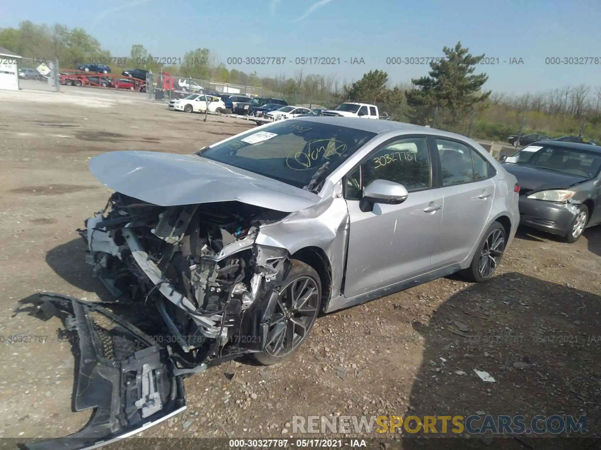 2 Photograph of a damaged car JTDS4RCEXLJ026693 TOYOTA COROLLA 2020