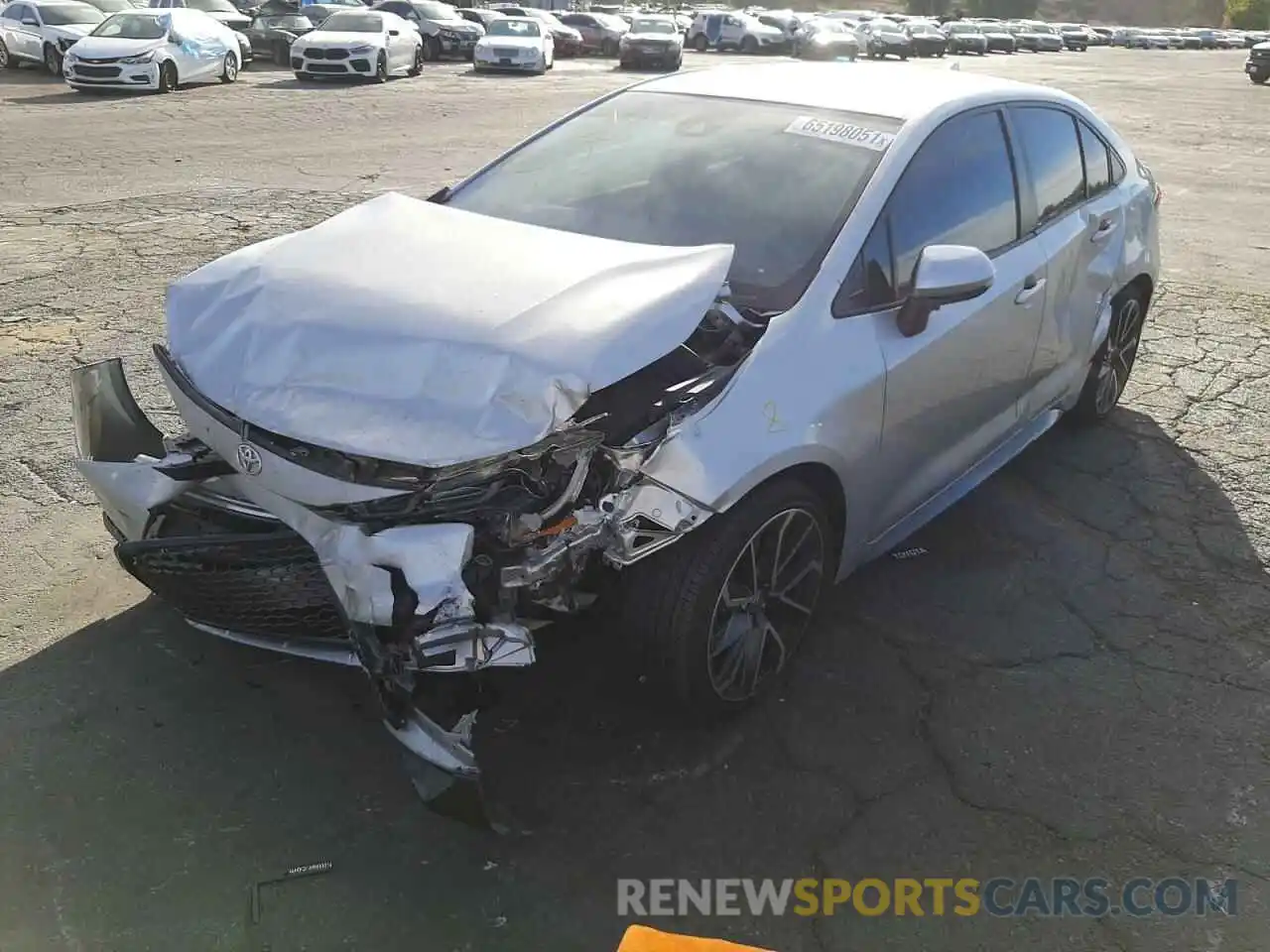 2 Photograph of a damaged car JTDS4RCEXLJ028640 TOYOTA COROLLA 2020