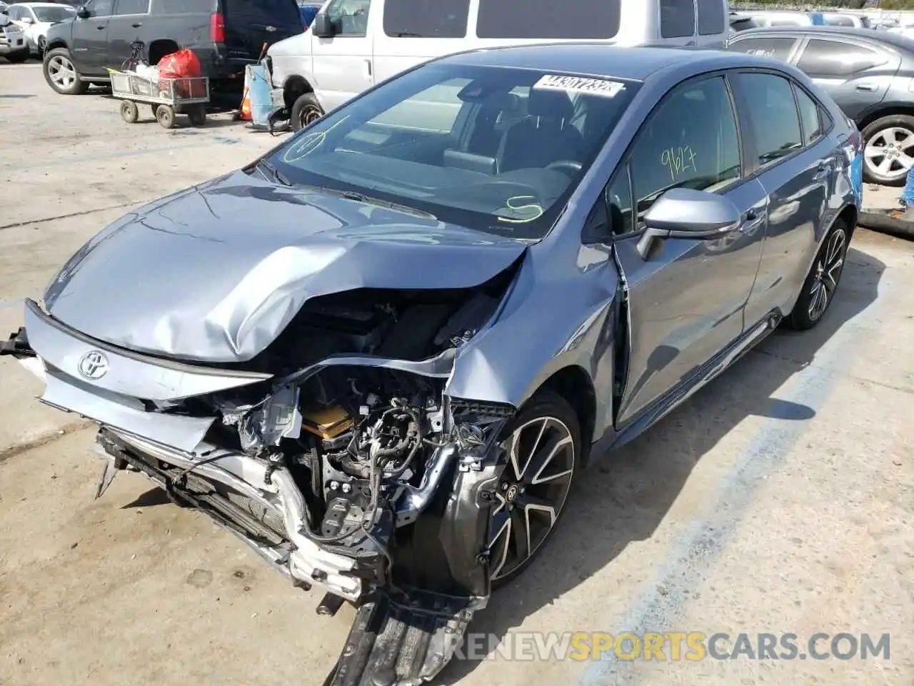 2 Photograph of a damaged car JTDS4RCEXLJ029724 TOYOTA COROLLA 2020