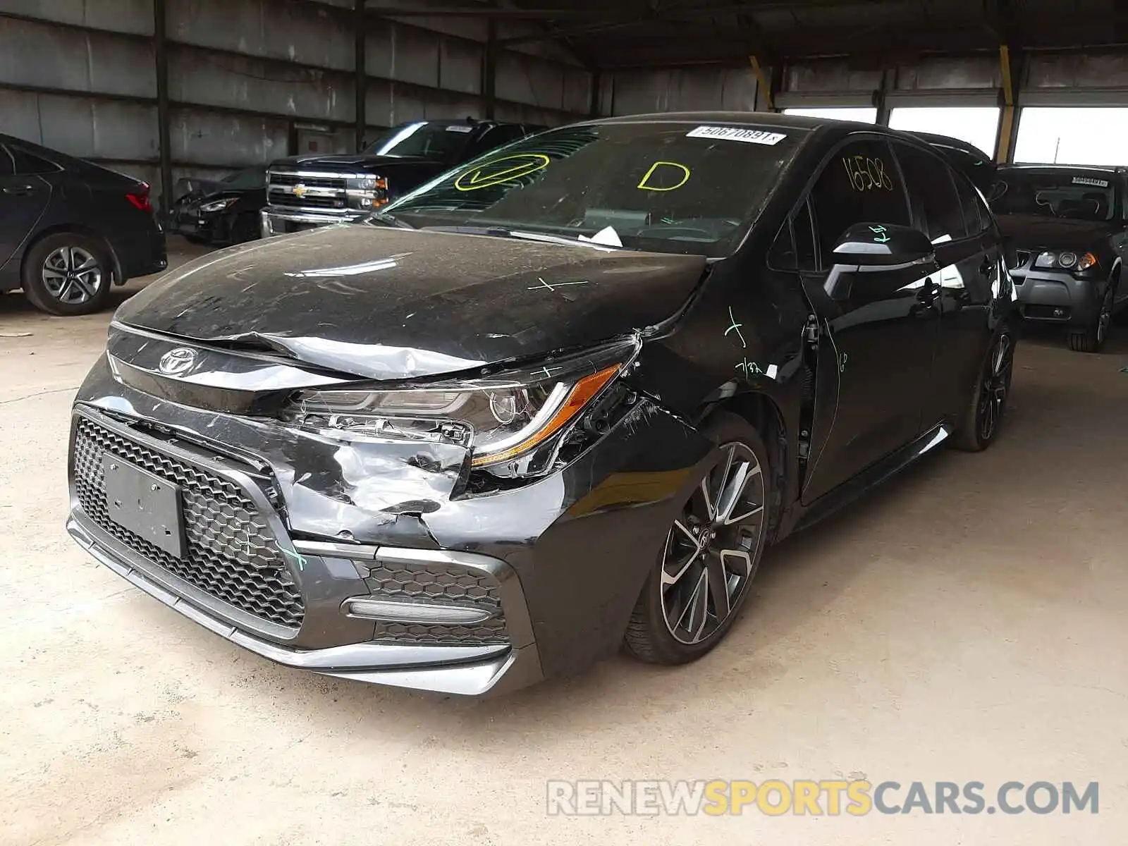 2 Photograph of a damaged car JTDS4RCEXLJ030923 TOYOTA COROLLA 2020