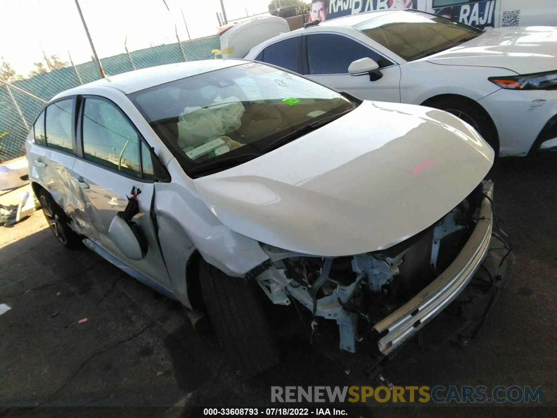 1 Photograph of a damaged car JTDS4RCEXLJ032199 TOYOTA COROLLA 2020