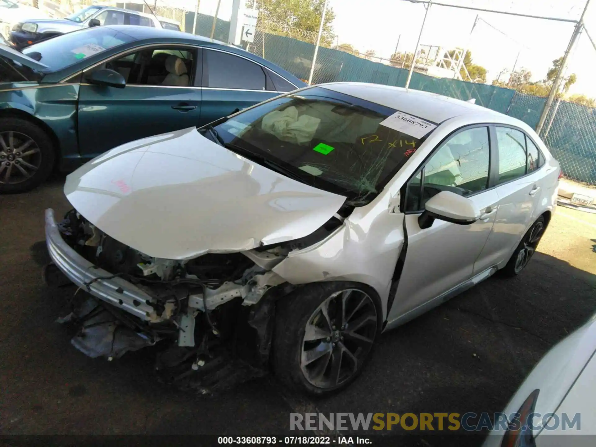 2 Photograph of a damaged car JTDS4RCEXLJ032199 TOYOTA COROLLA 2020