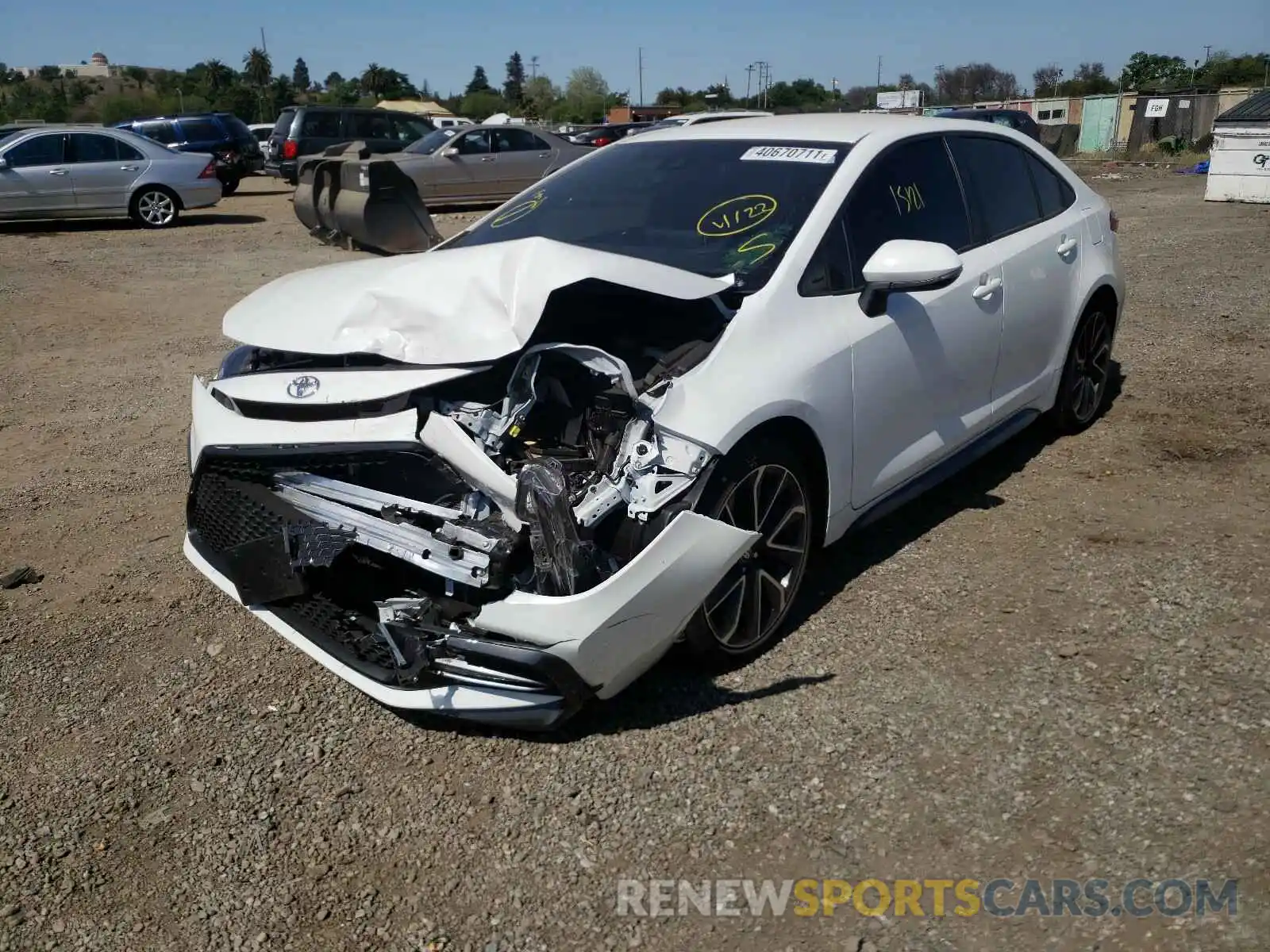 2 Photograph of a damaged car JTDS4RCEXLJ034017 TOYOTA COROLLA 2020