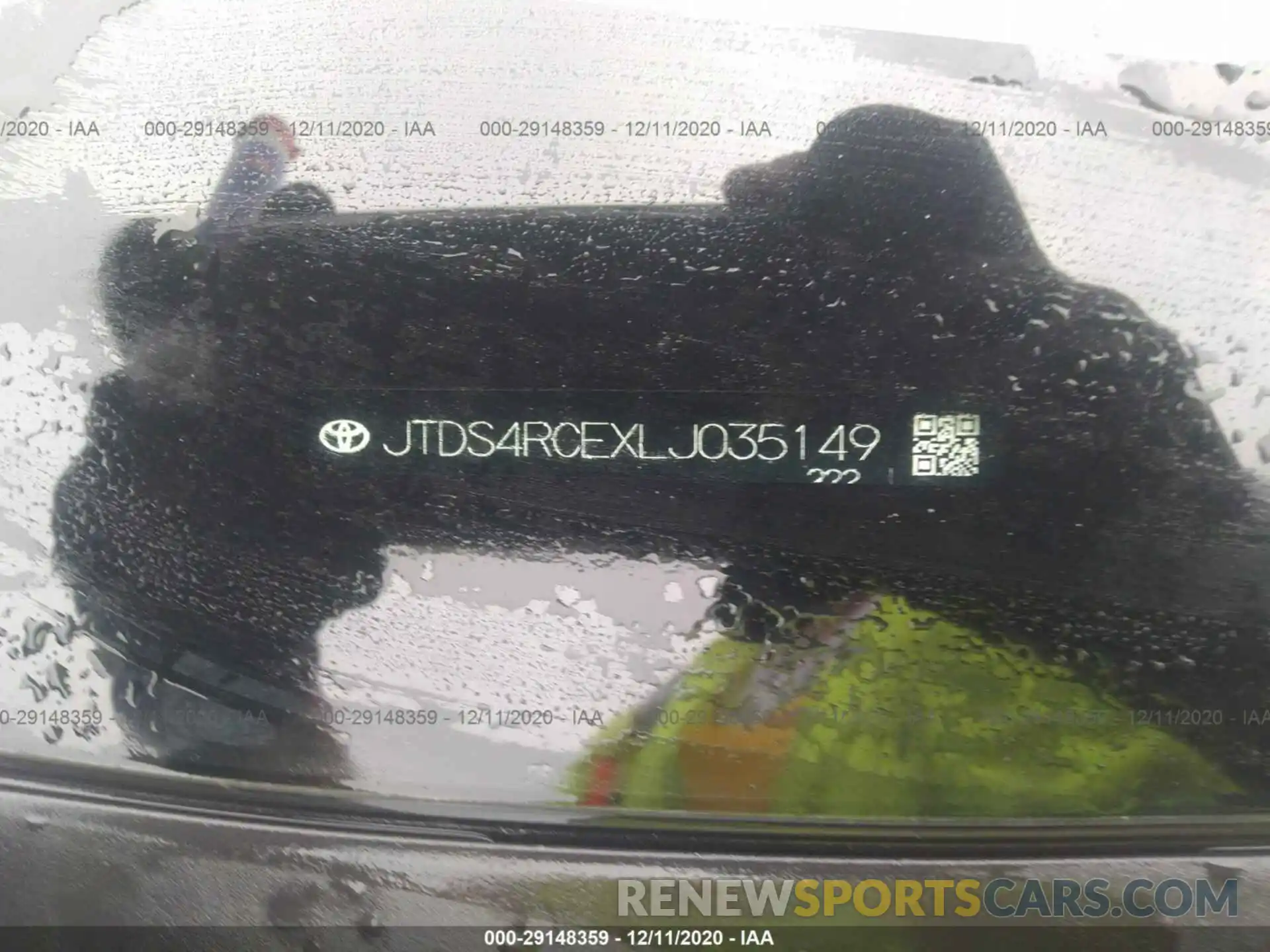 9 Фотография поврежденного автомобиля JTDS4RCEXLJ035149 TOYOTA COROLLA 2020