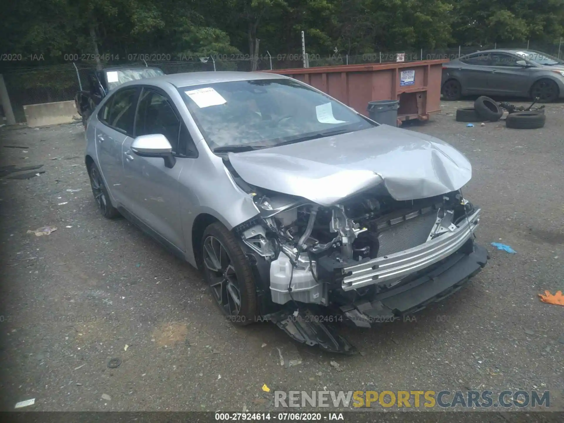 1 Photograph of a damaged car JTDS4RCEXLJ036138 TOYOTA COROLLA 2020