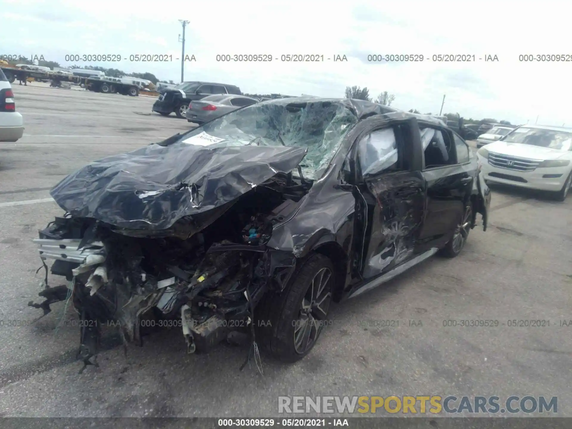 2 Photograph of a damaged car JTDS4RCEXLJ036446 TOYOTA COROLLA 2020