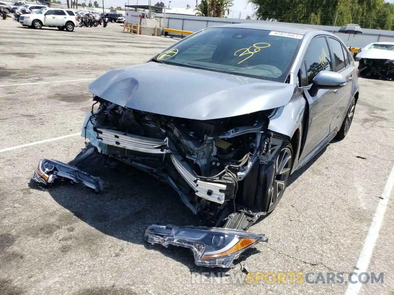 2 Photograph of a damaged car JTDS4RCEXLJ042540 TOYOTA COROLLA 2020