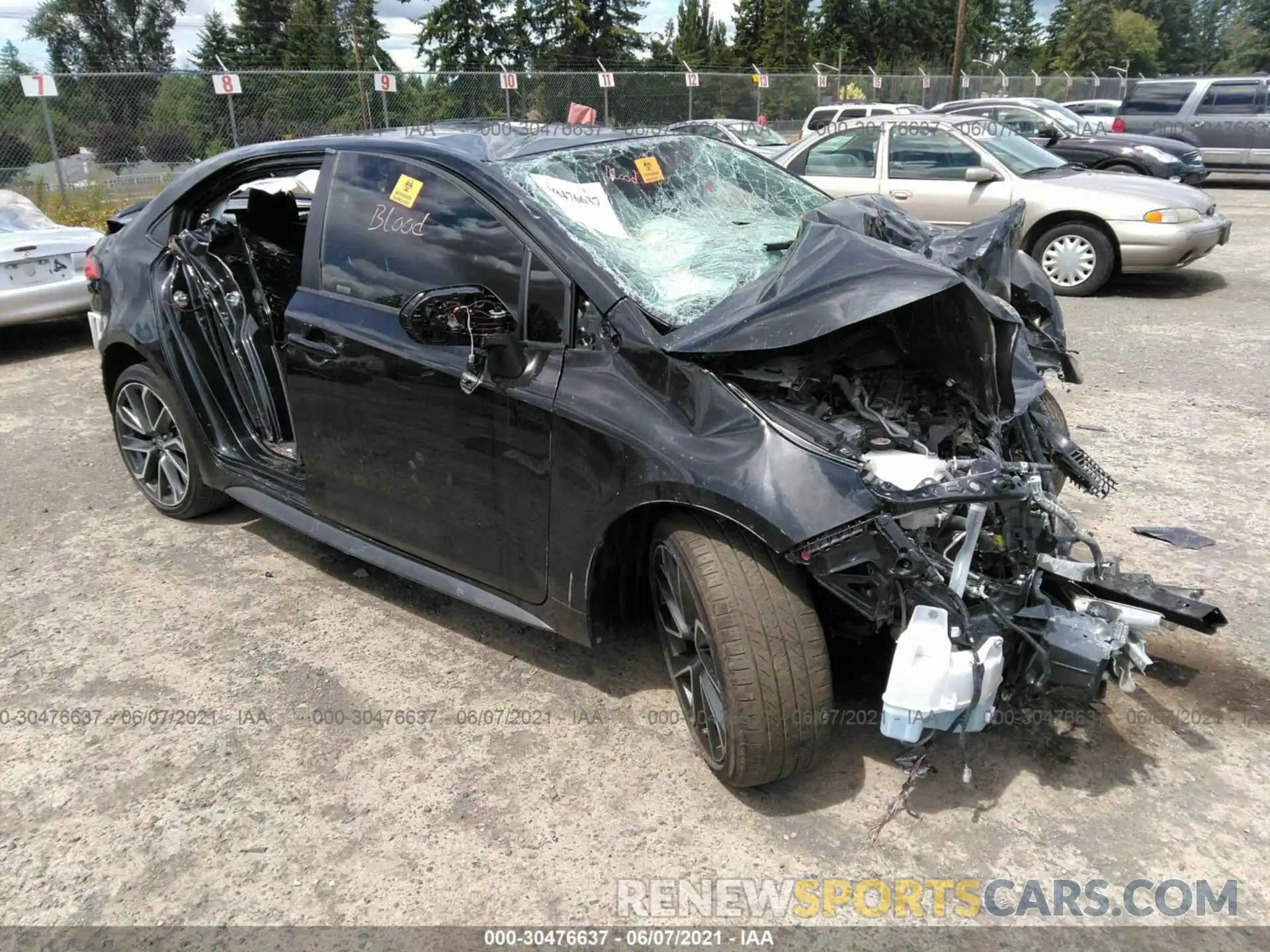 1 Photograph of a damaged car JTDS4RCEXLJ047978 TOYOTA COROLLA 2020