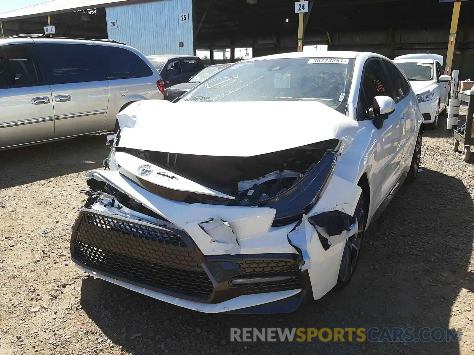 2 Photograph of a damaged car JTDS4RCEXLJ050153 TOYOTA COROLLA 2020