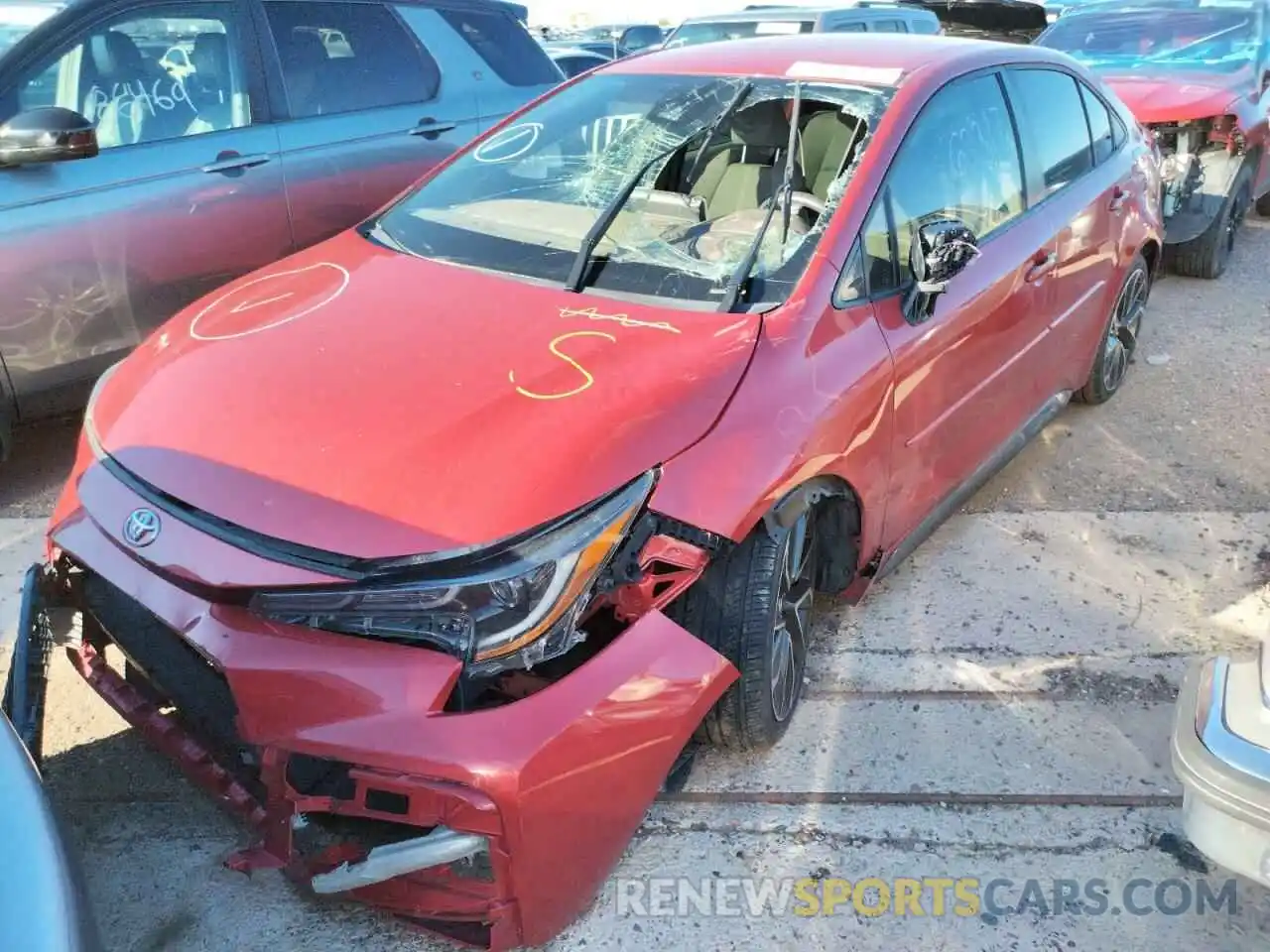 2 Photograph of a damaged car JTDS4RCEXLJ050332 TOYOTA COROLLA 2020