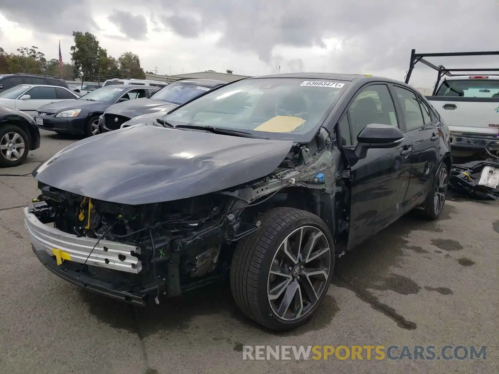 2 Photograph of a damaged car JTDT4RCE0LJ017683 TOYOTA COROLLA 2020