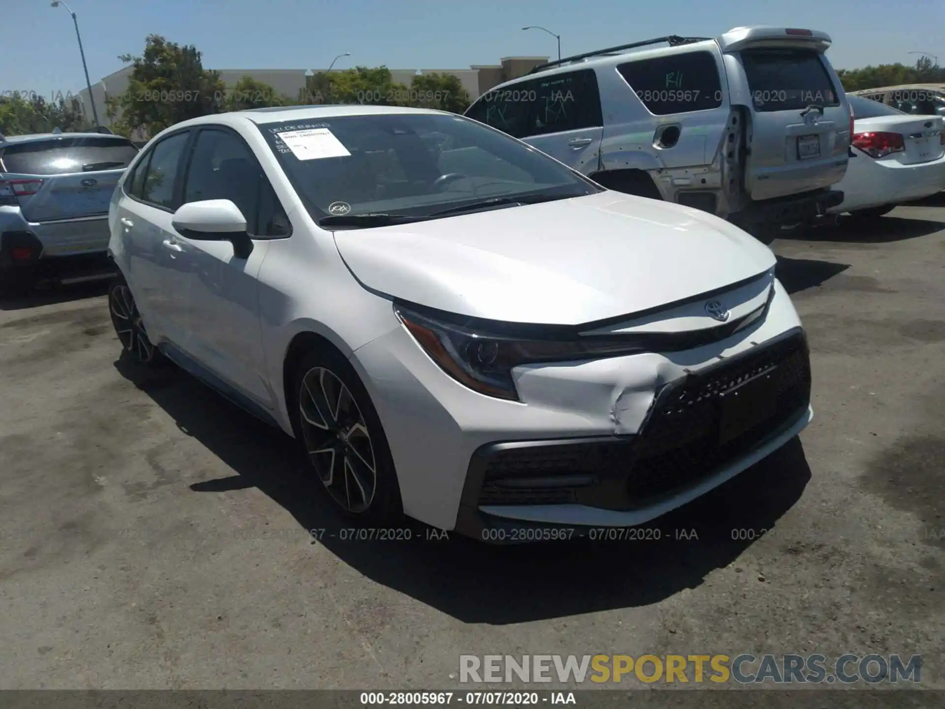 1 Photograph of a damaged car JTDT4RCE0LJ024942 TOYOTA COROLLA 2020