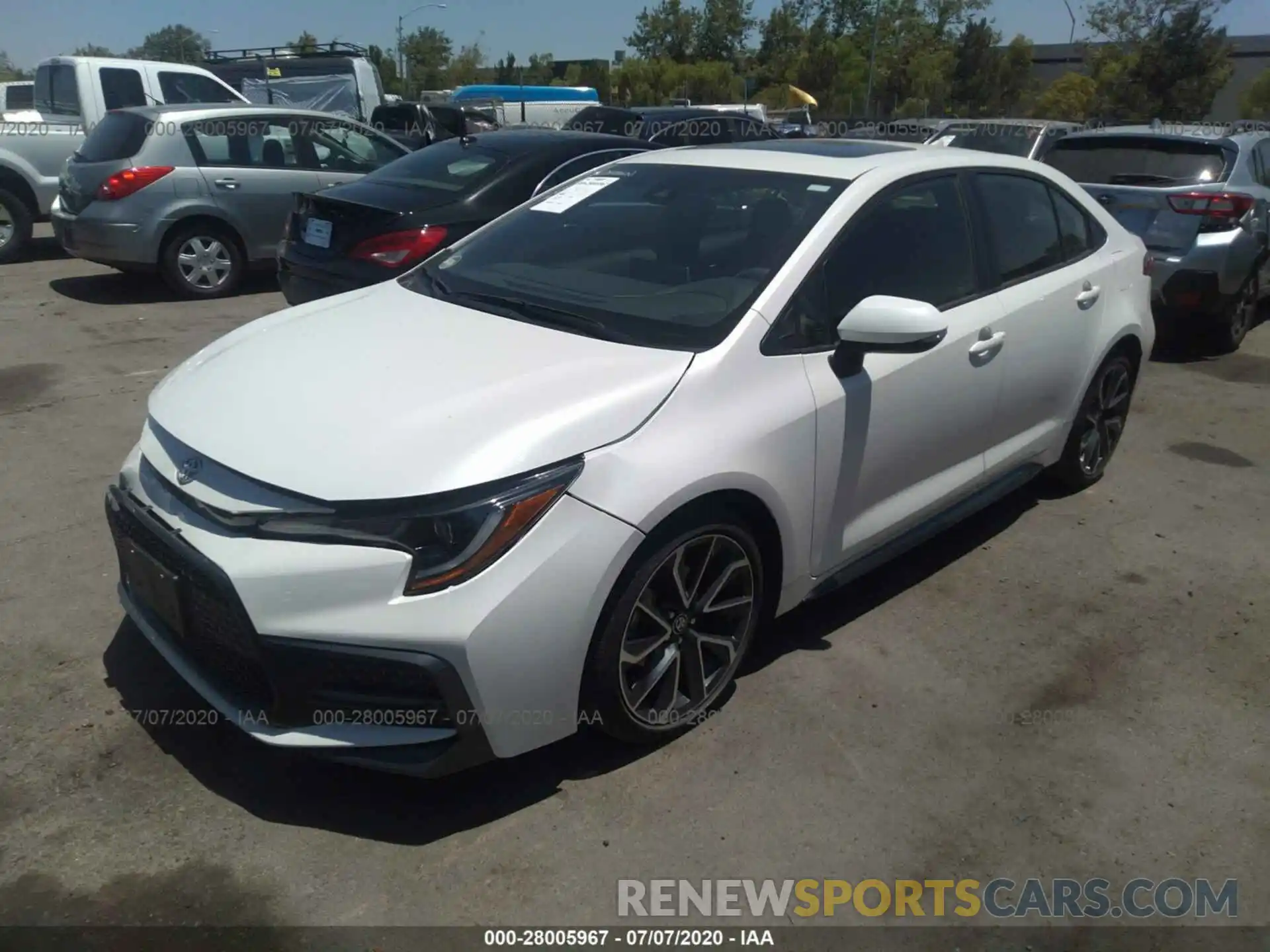 2 Photograph of a damaged car JTDT4RCE0LJ024942 TOYOTA COROLLA 2020