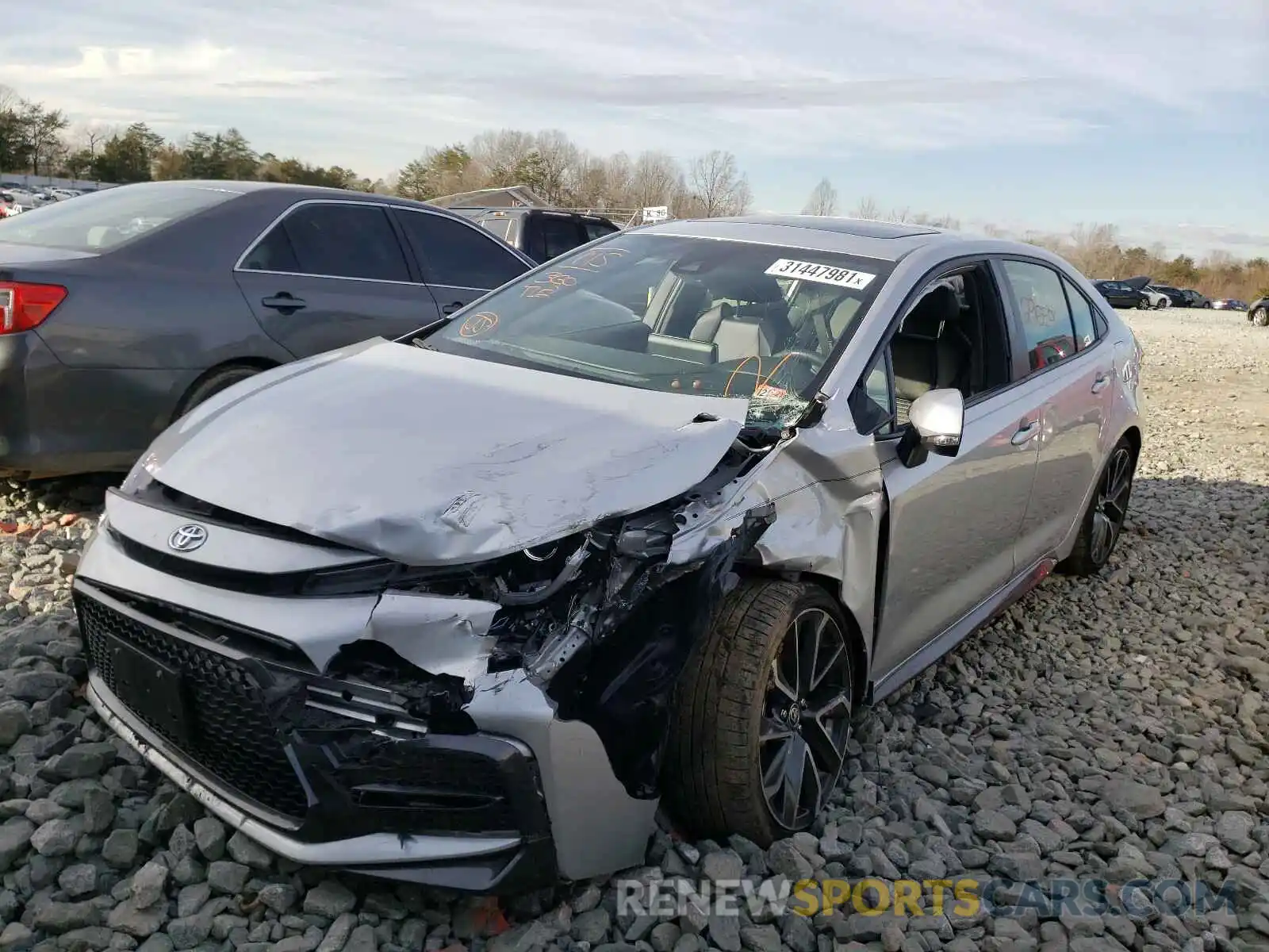 2 Photograph of a damaged car JTDT4RCE0LJ034063 TOYOTA COROLLA 2020