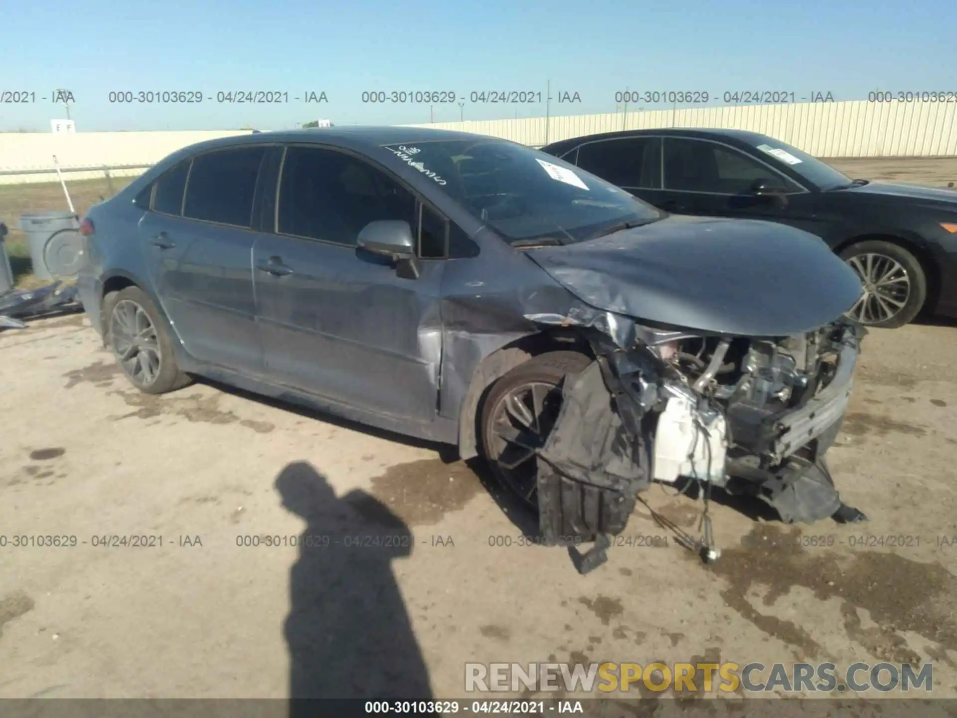 1 Photograph of a damaged car JTDT4RCE0LJ042518 TOYOTA COROLLA 2020