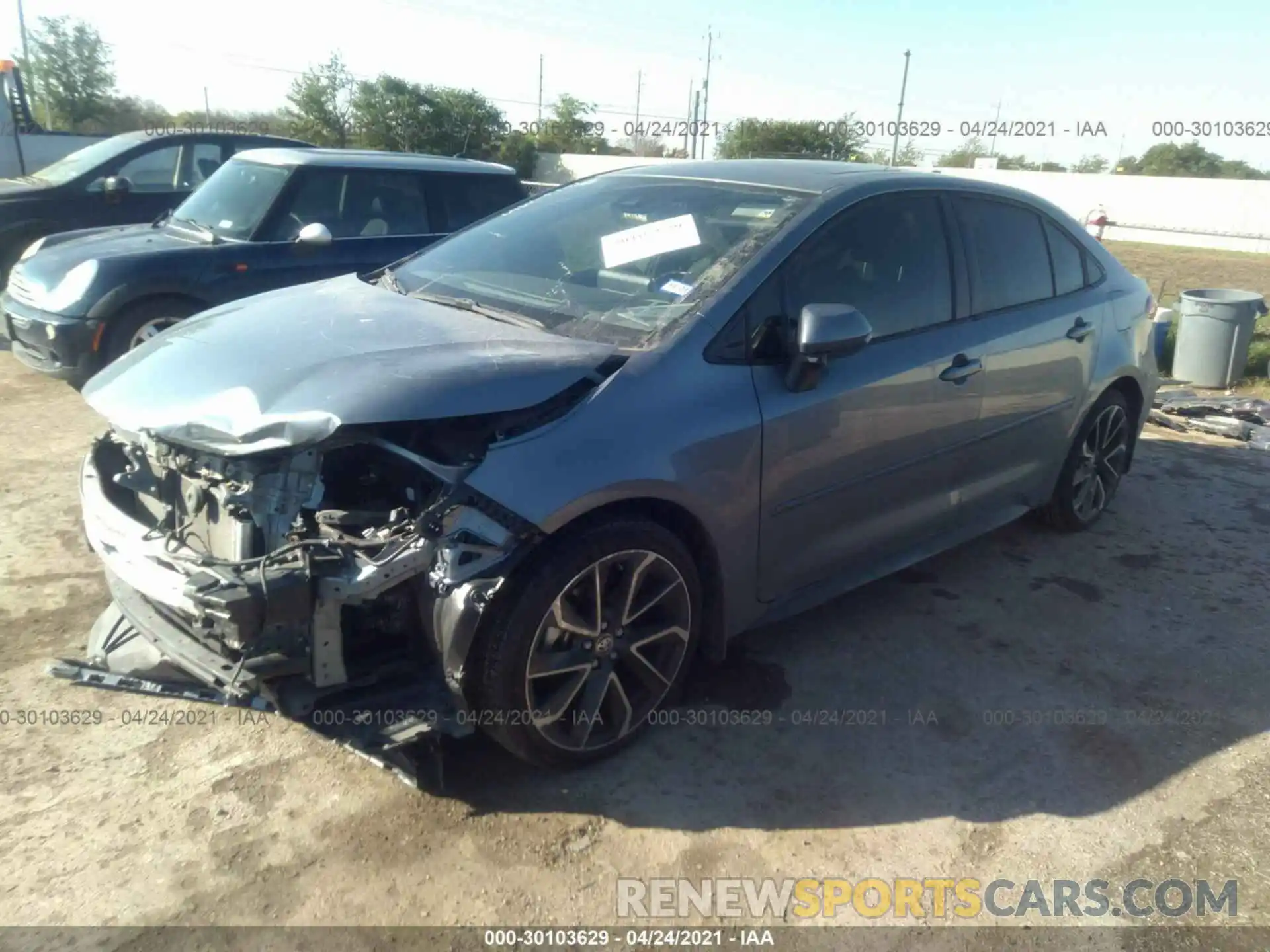 2 Photograph of a damaged car JTDT4RCE0LJ042518 TOYOTA COROLLA 2020