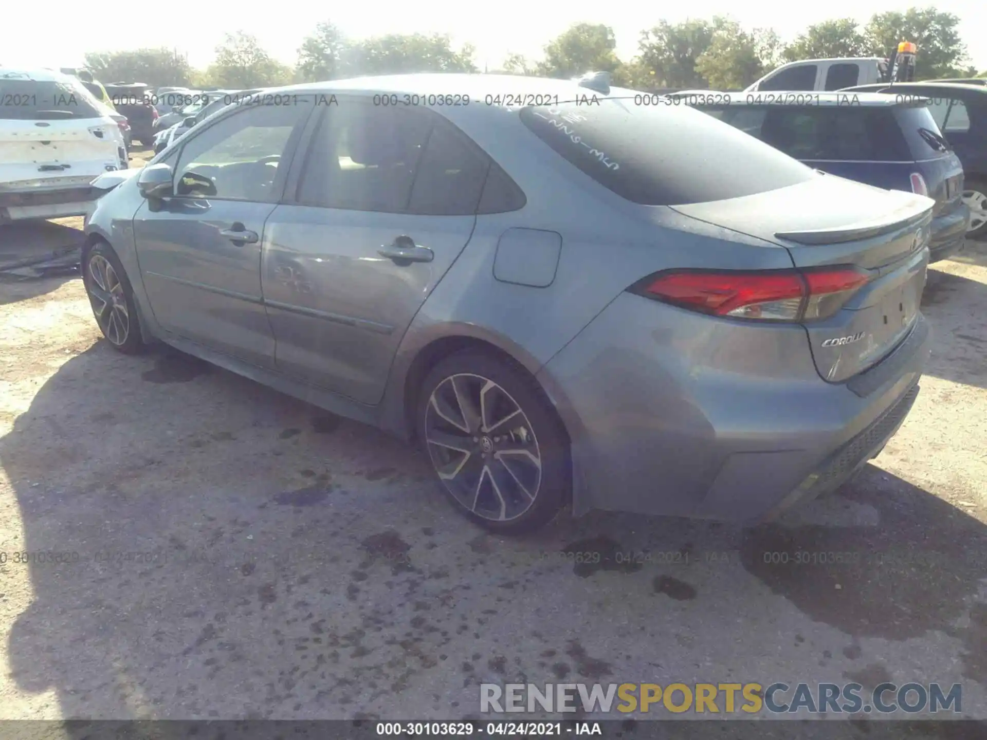 3 Photograph of a damaged car JTDT4RCE0LJ042518 TOYOTA COROLLA 2020