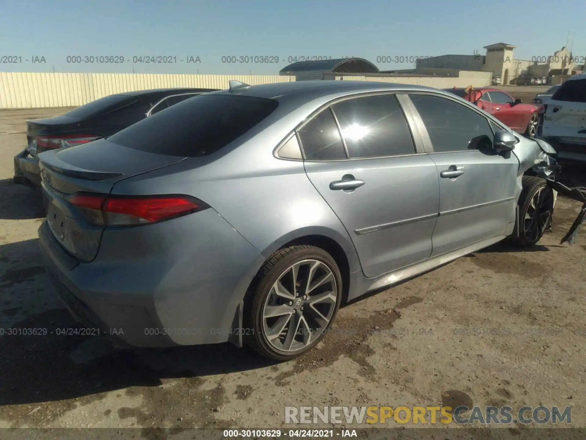 4 Photograph of a damaged car JTDT4RCE0LJ042518 TOYOTA COROLLA 2020