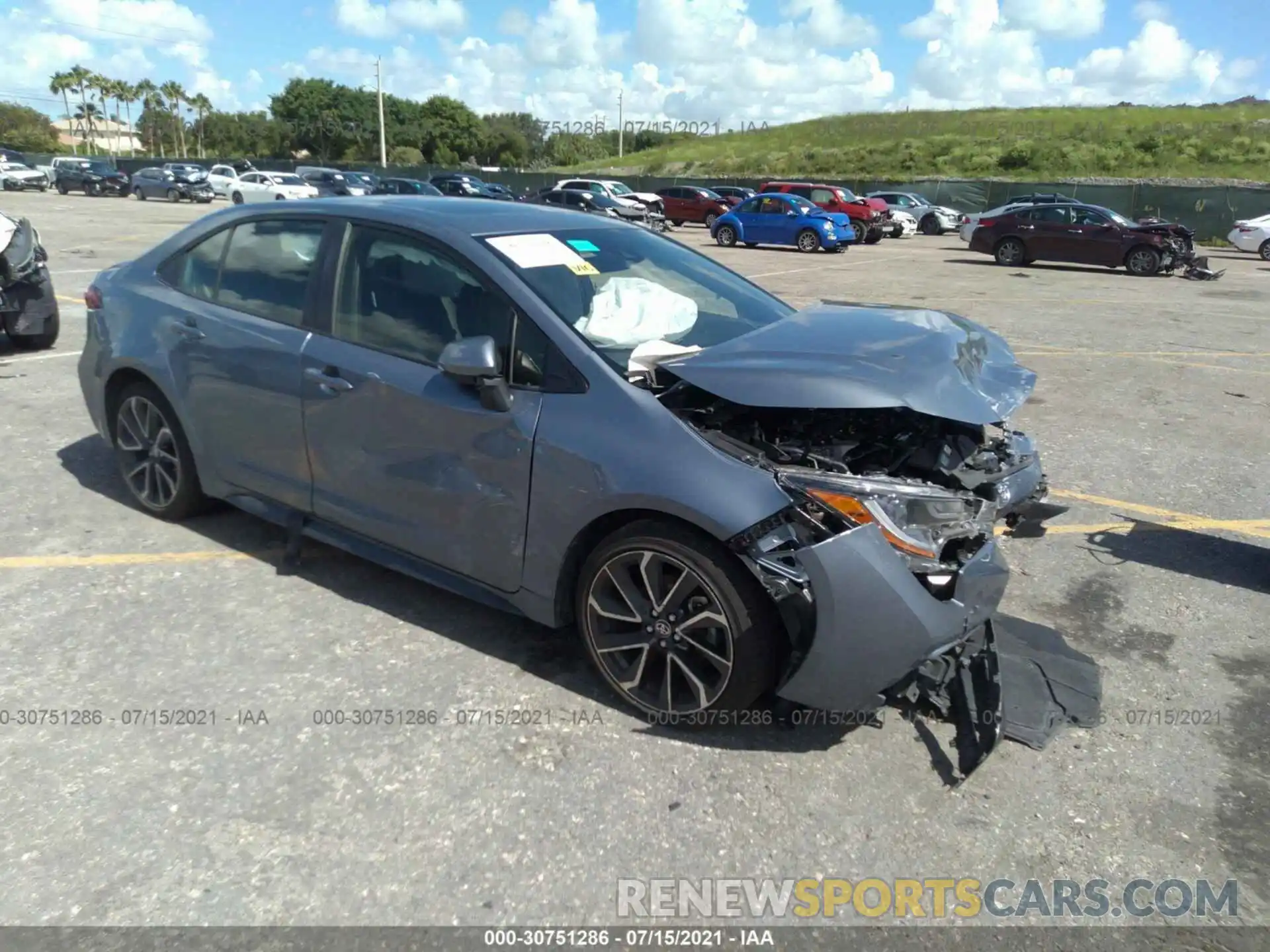 1 Photograph of a damaged car JTDT4RCE0LJ042647 TOYOTA COROLLA 2020