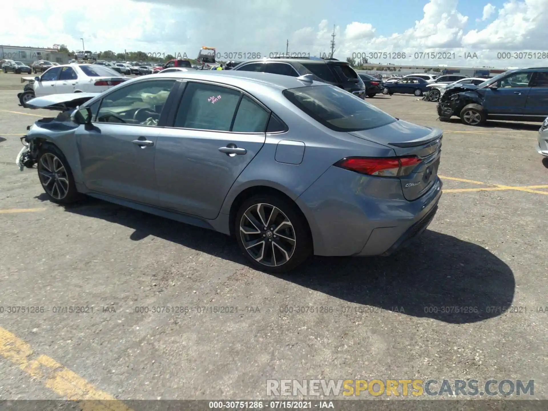 3 Photograph of a damaged car JTDT4RCE0LJ042647 TOYOTA COROLLA 2020