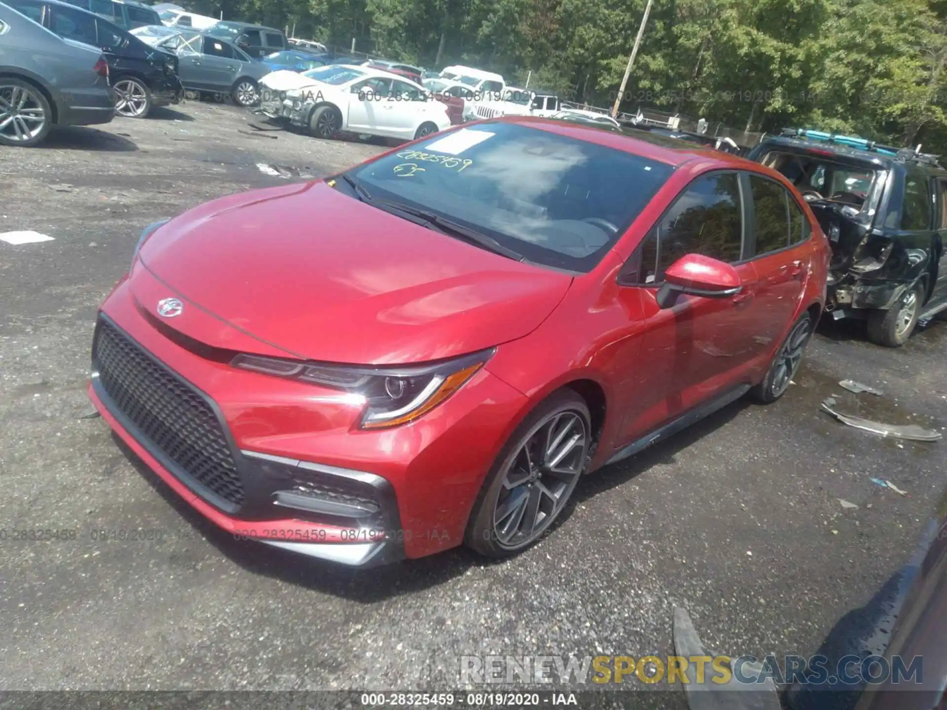 2 Photograph of a damaged car JTDT4RCE0LJ046049 TOYOTA COROLLA 2020