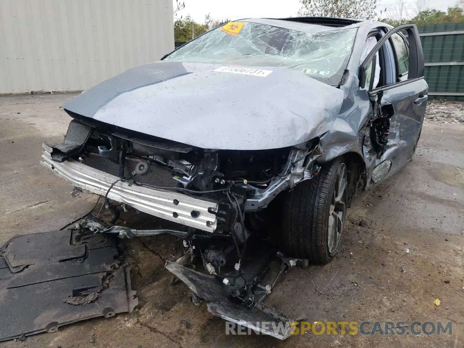 2 Photograph of a damaged car JTDT4RCE0LJ048657 TOYOTA COROLLA 2020