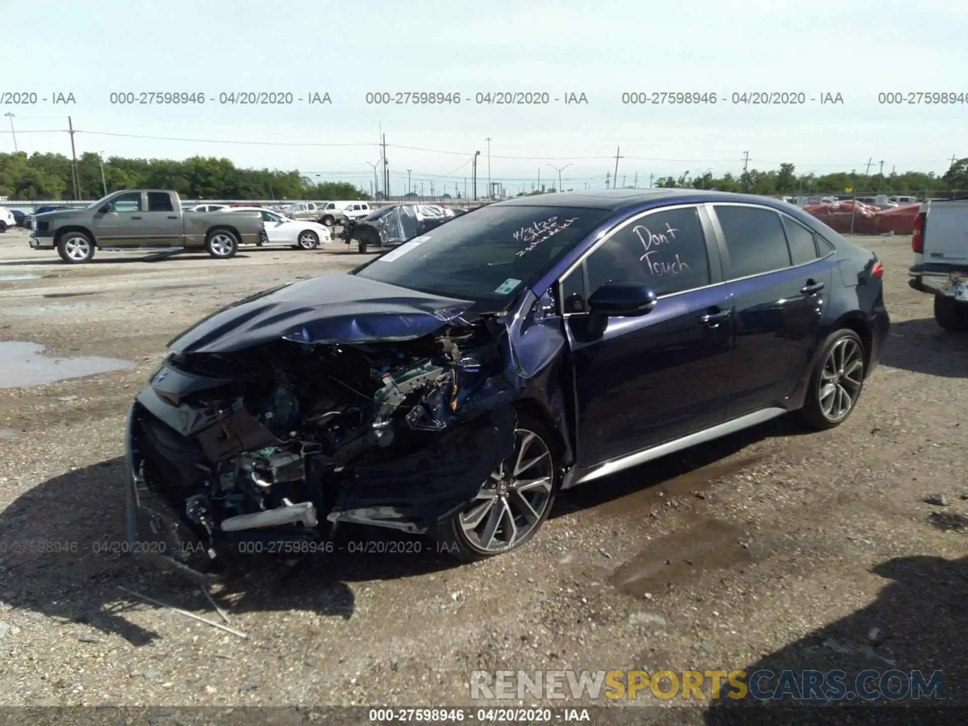 2 Photograph of a damaged car JTDT4RCE1LJ003095 TOYOTA COROLLA 2020