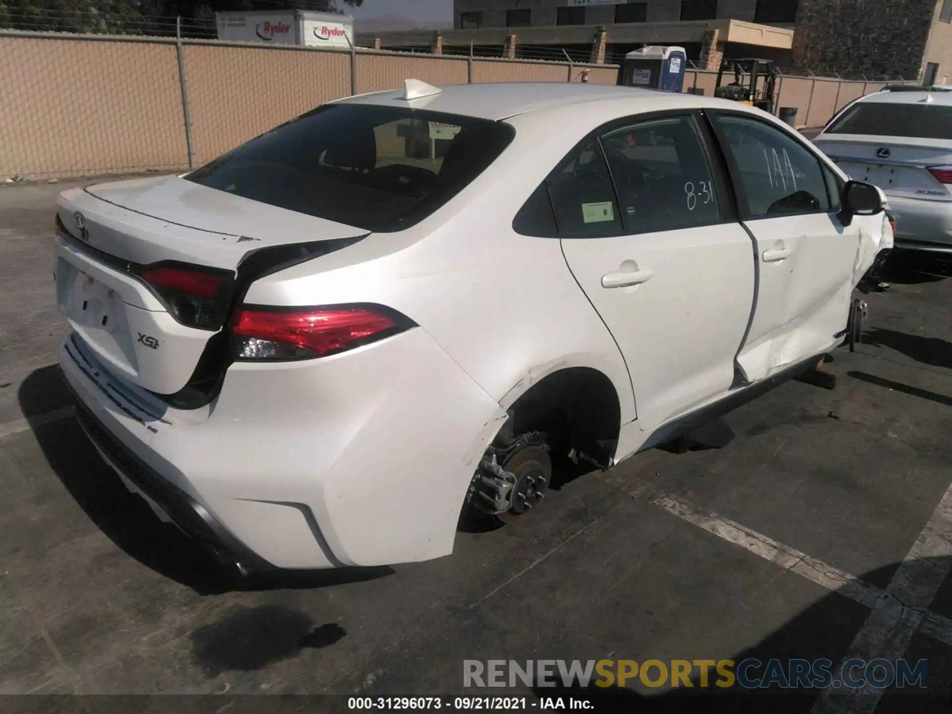 4 Photograph of a damaged car JTDT4RCE1LJ003369 TOYOTA COROLLA 2020