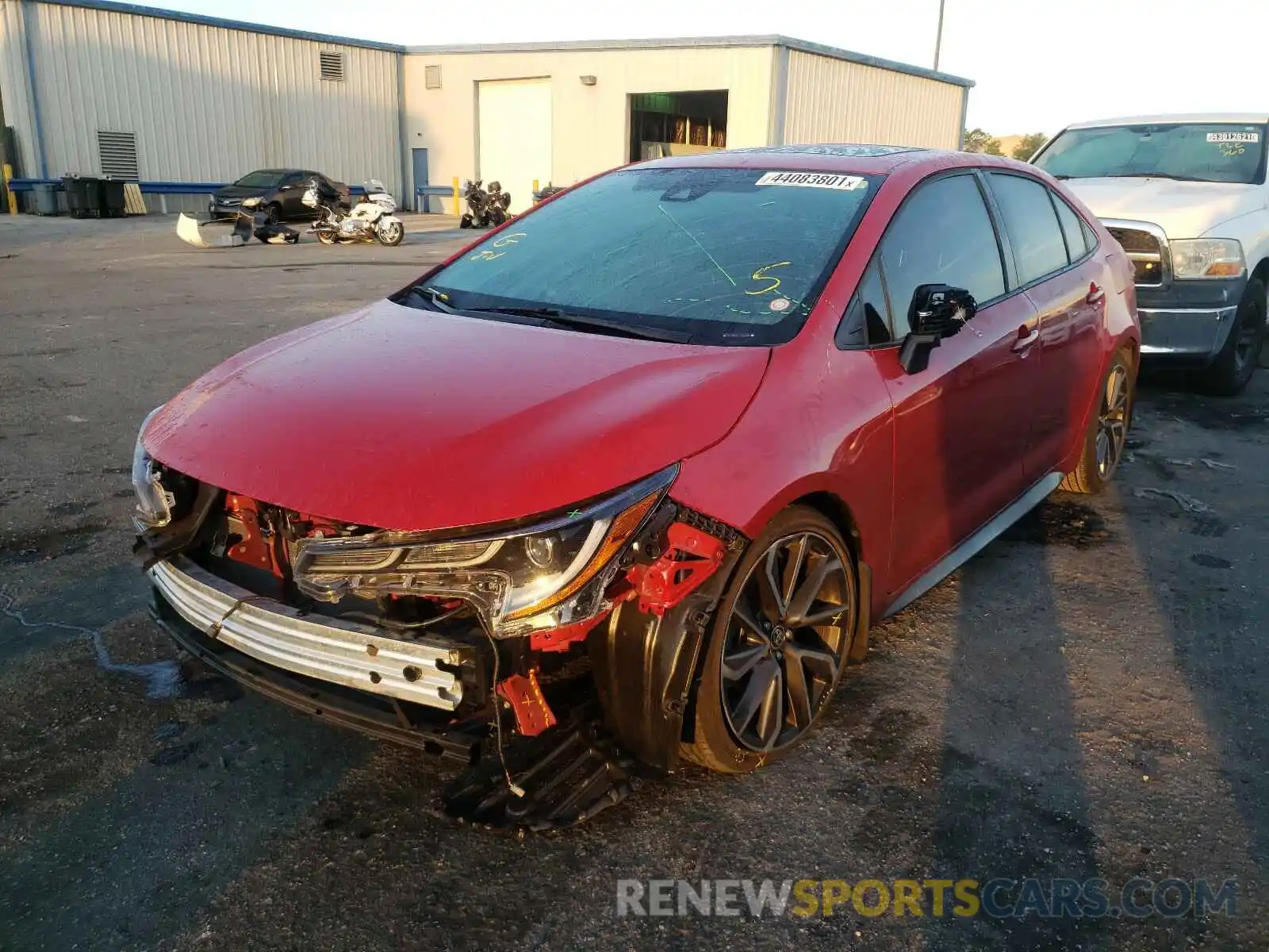 2 Photograph of a damaged car JTDT4RCE1LJ006689 TOYOTA COROLLA 2020