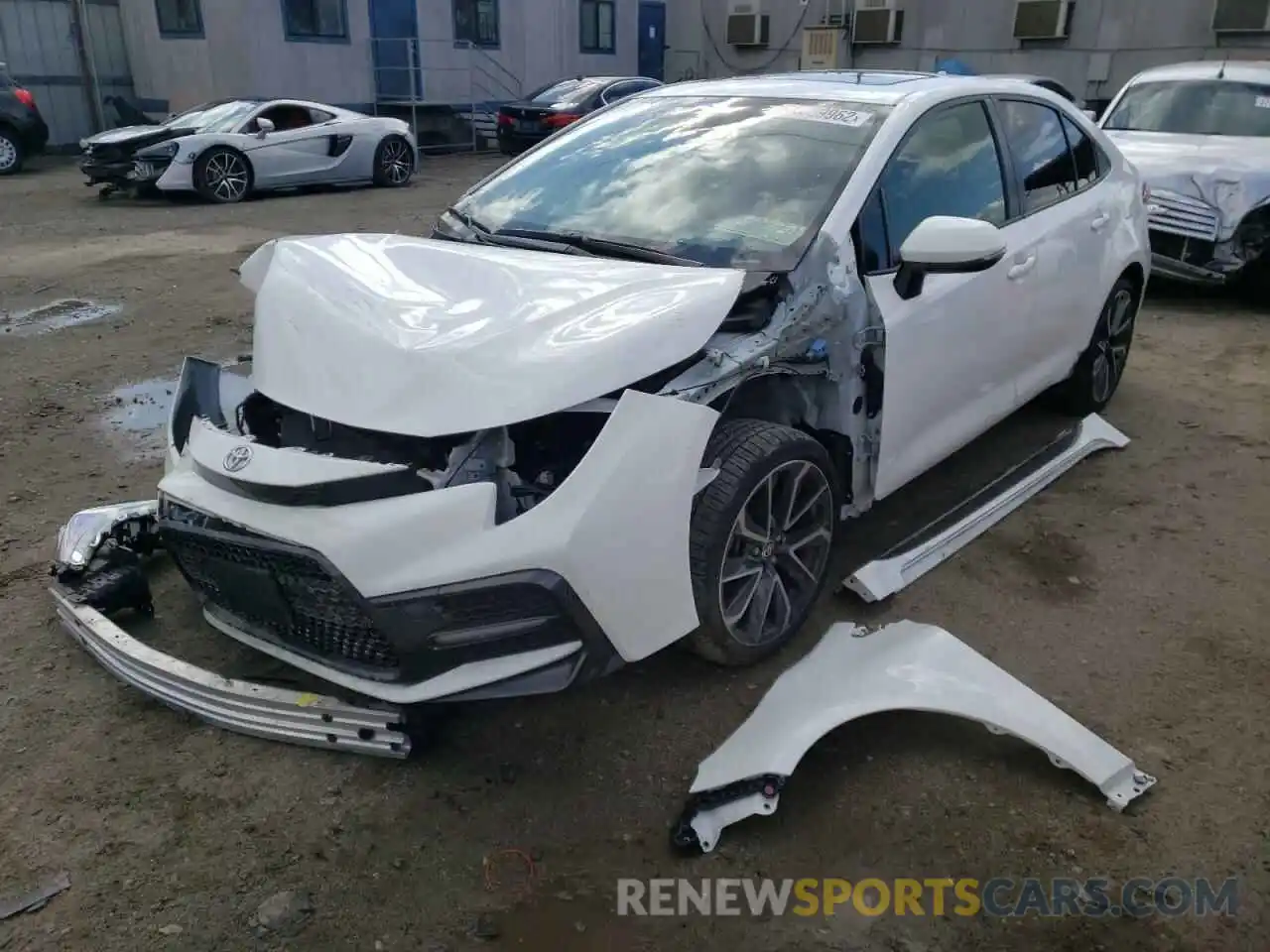 2 Photograph of a damaged car JTDT4RCE1LJ016185 TOYOTA COROLLA 2020