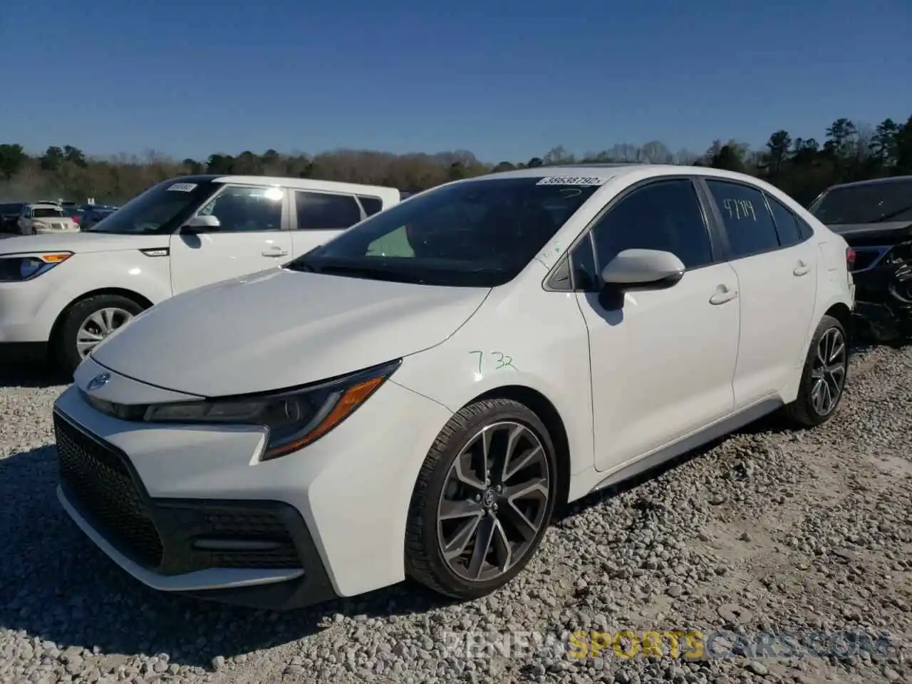 2 Photograph of a damaged car JTDT4RCE1LJ016333 TOYOTA COROLLA 2020