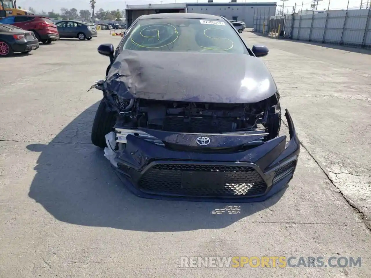 9 Photograph of a damaged car JTDT4RCE1LJ018163 TOYOTA COROLLA 2020