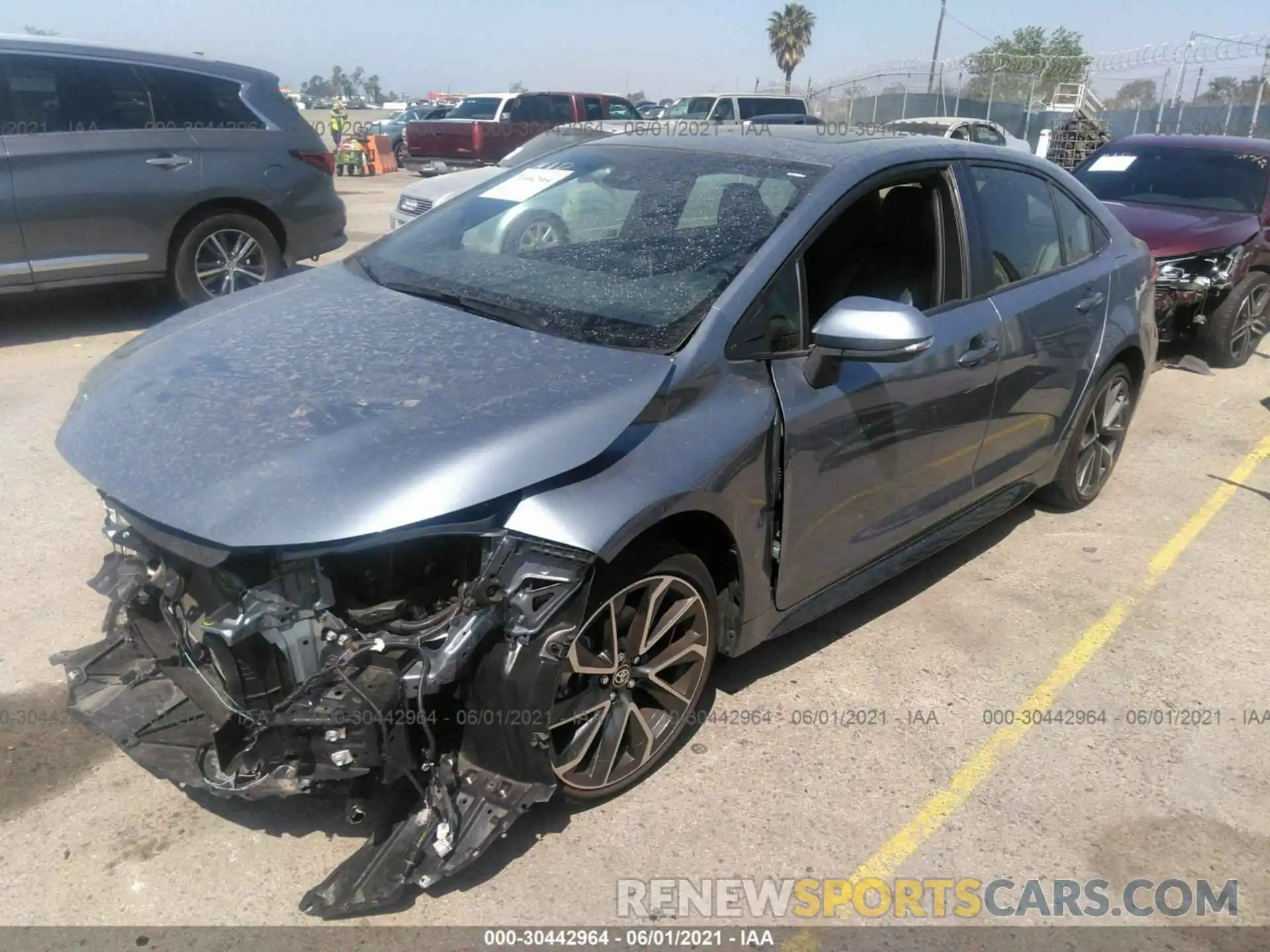 2 Photograph of a damaged car JTDT4RCE1LJ018521 TOYOTA COROLLA 2020