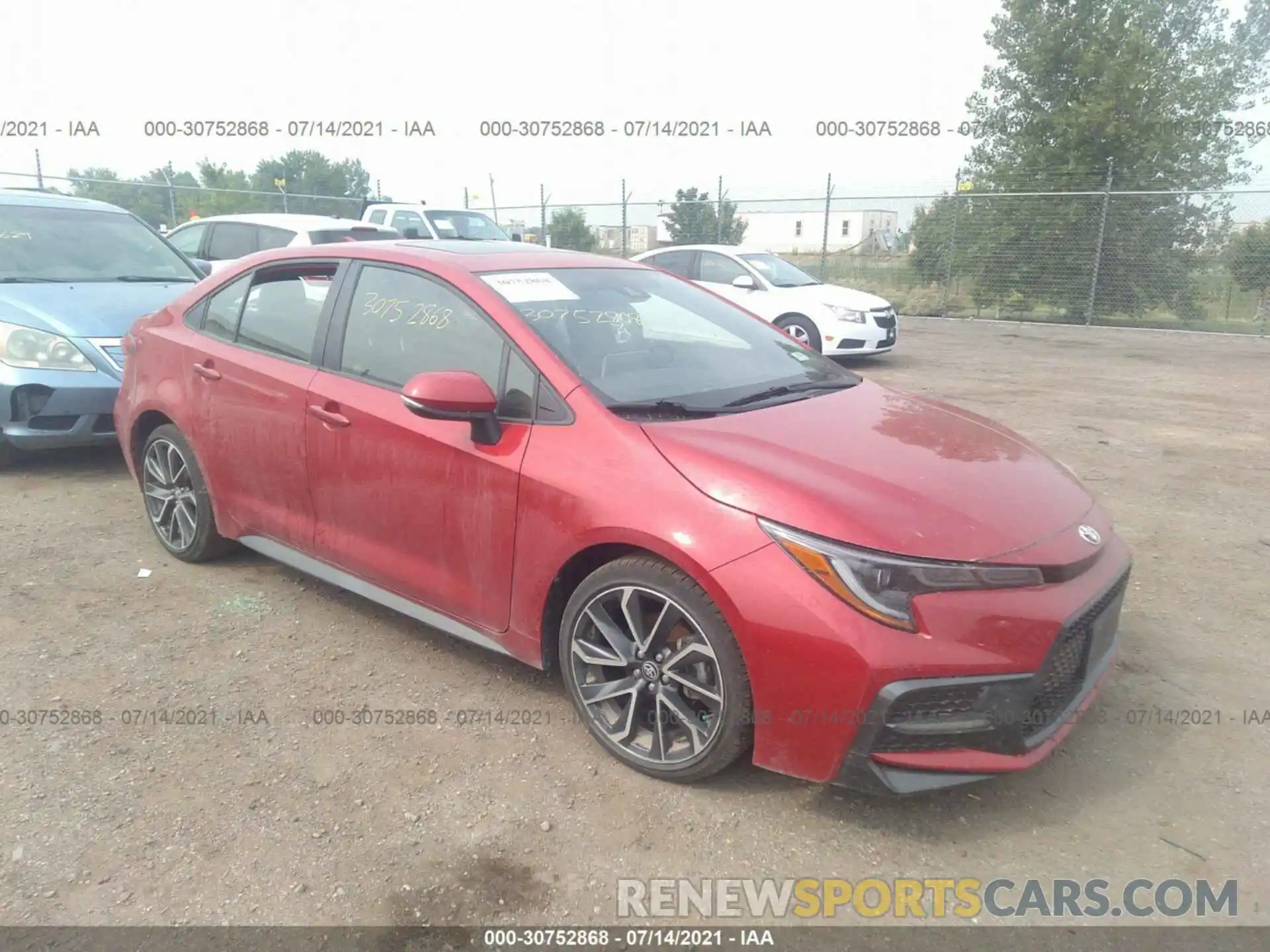 1 Photograph of a damaged car JTDT4RCE1LJ037733 TOYOTA COROLLA 2020