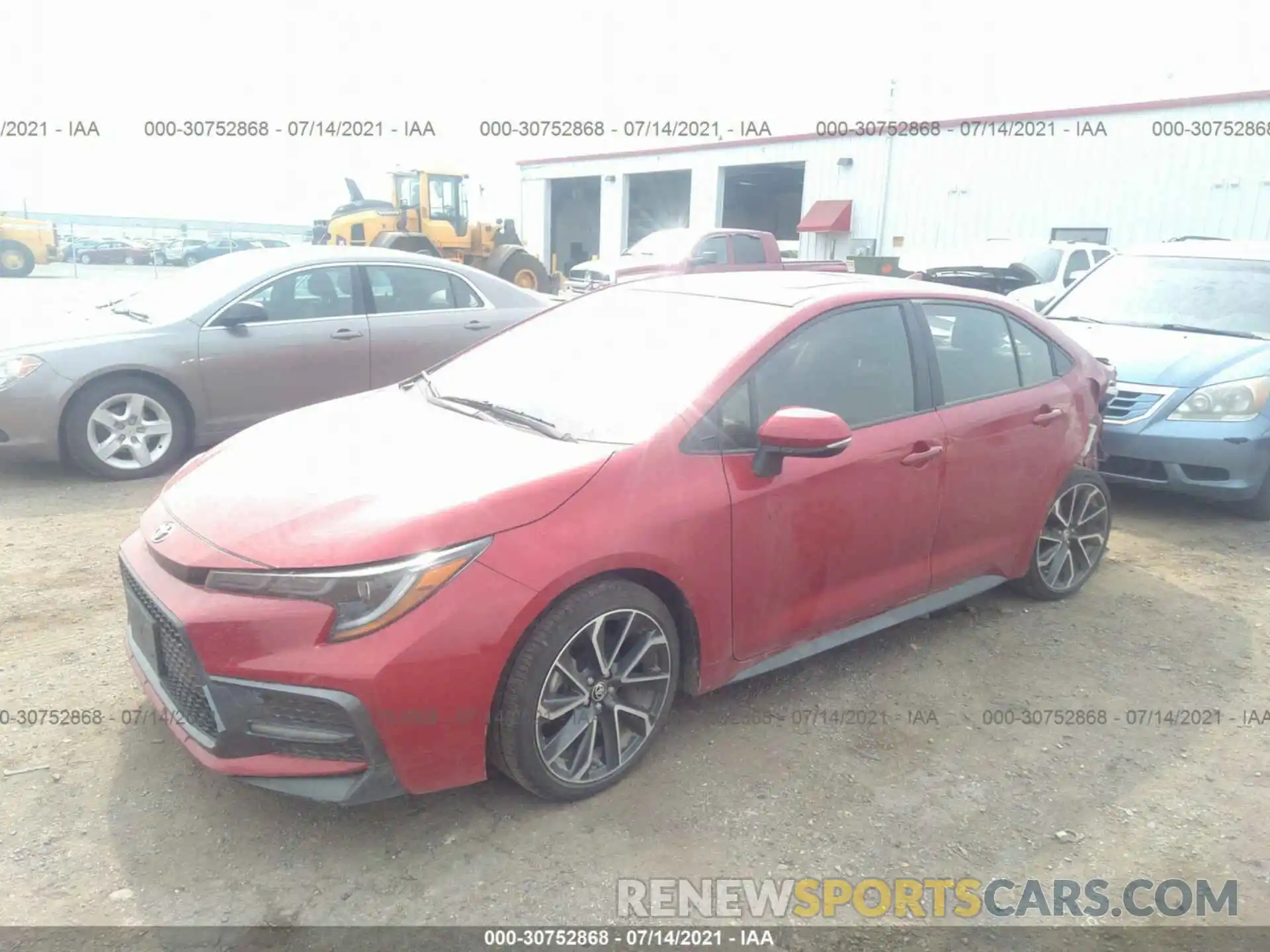 2 Photograph of a damaged car JTDT4RCE1LJ037733 TOYOTA COROLLA 2020