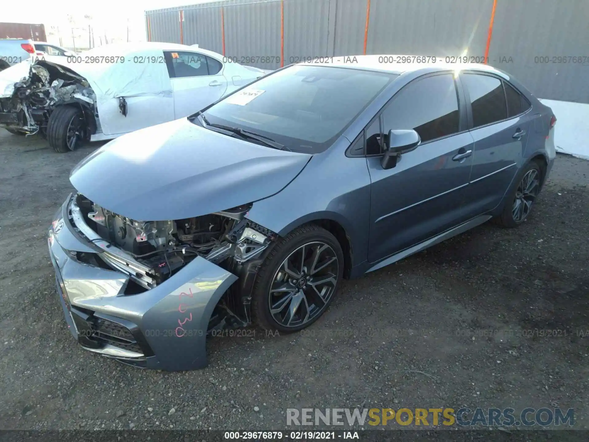 2 Photograph of a damaged car JTDT4RCE1LJ043158 TOYOTA COROLLA 2020