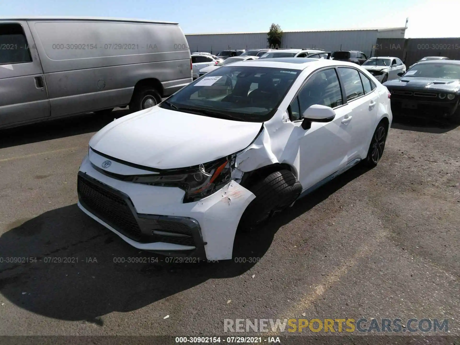 2 Photograph of a damaged car JTDT4RCE1LJ051583 TOYOTA COROLLA 2020