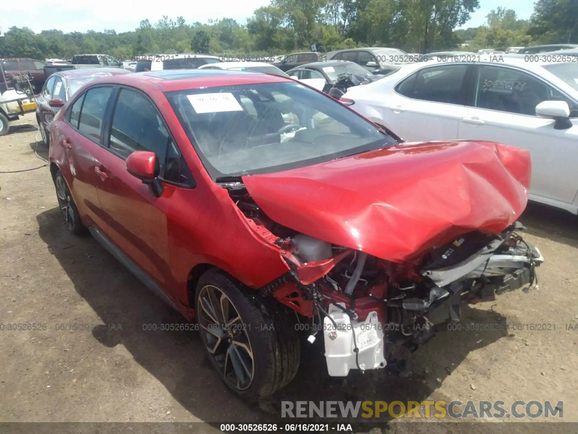 1 Photograph of a damaged car JTDT4RCE2LJ001940 TOYOTA COROLLA 2020