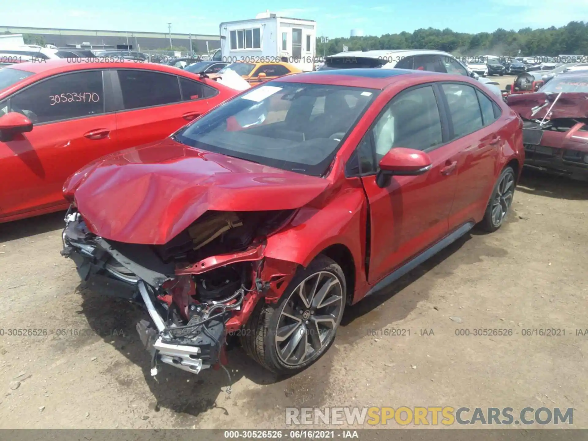 2 Photograph of a damaged car JTDT4RCE2LJ001940 TOYOTA COROLLA 2020