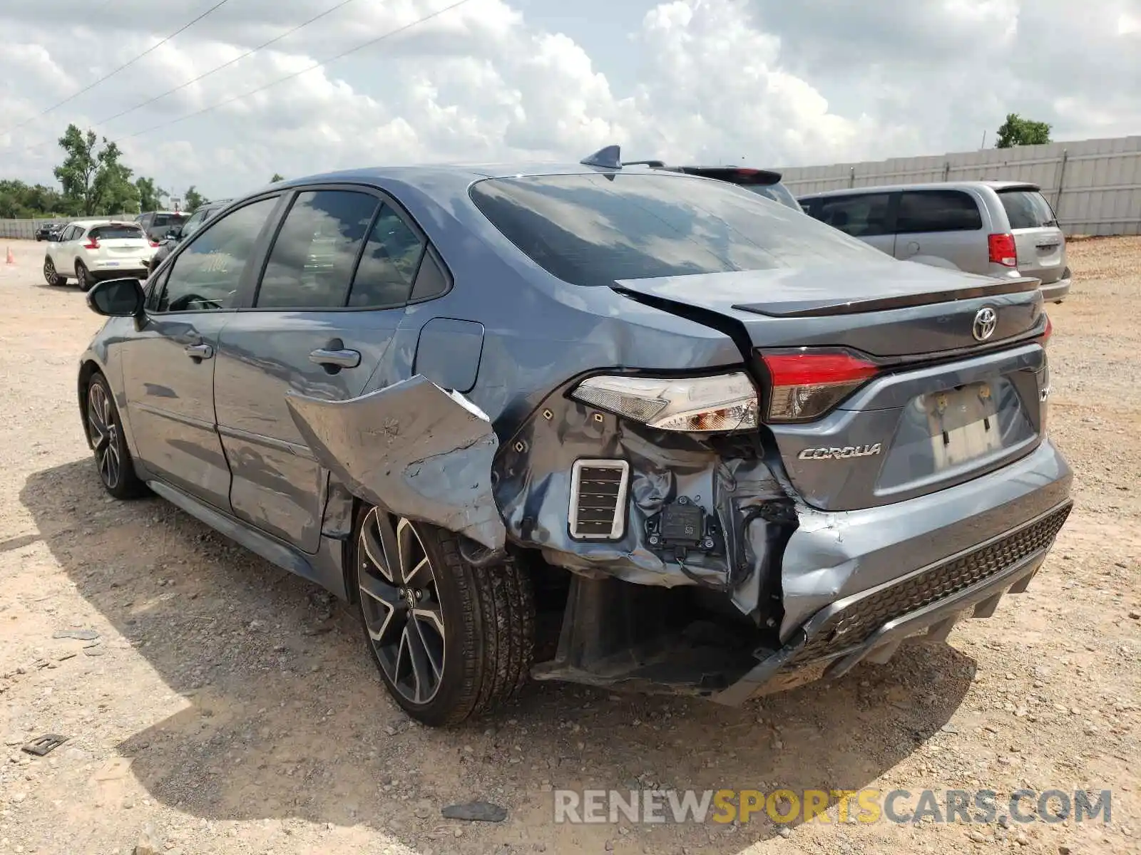 3 Photograph of a damaged car JTDT4RCE2LJ005907 TOYOTA COROLLA 2020