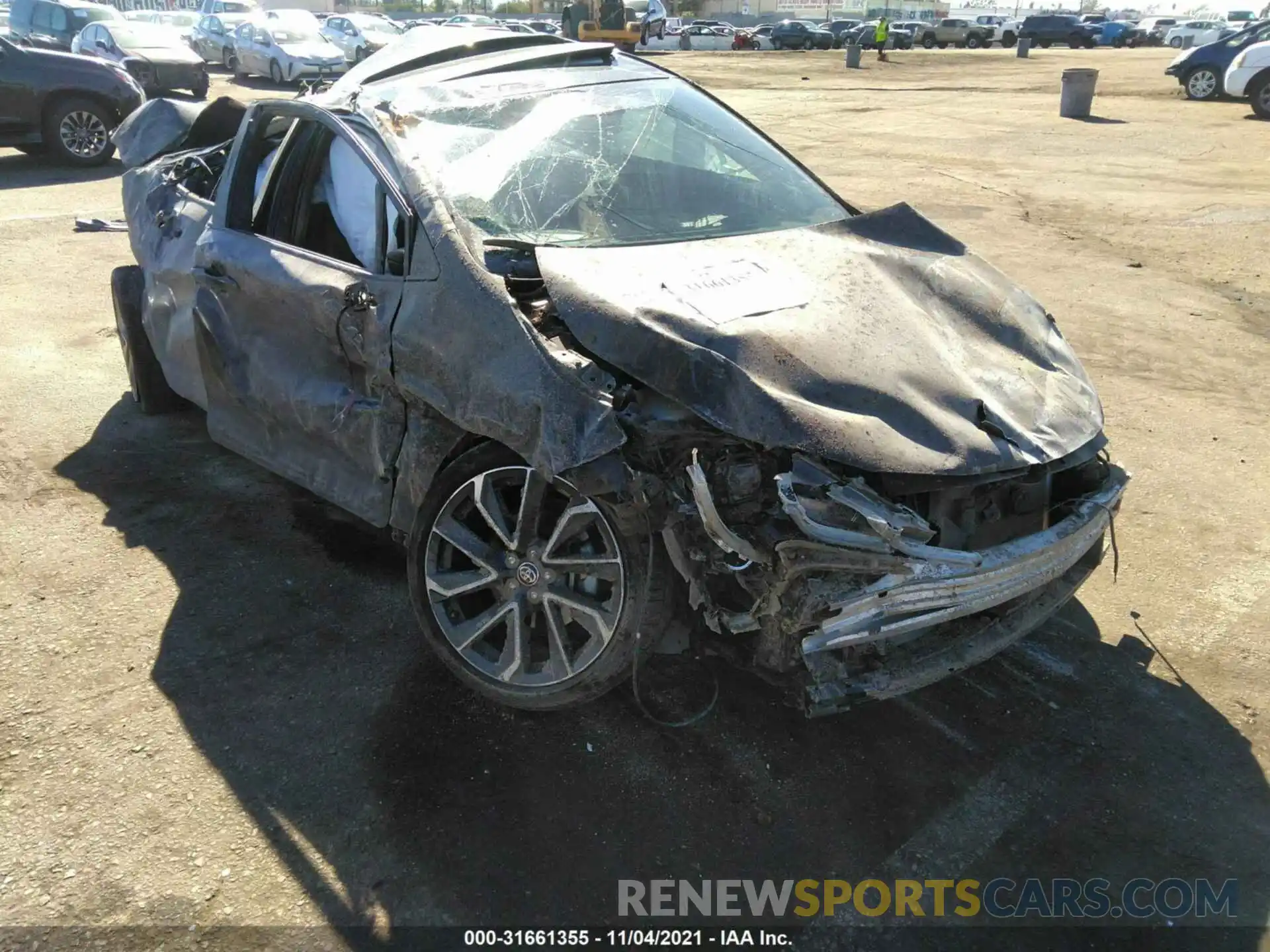 1 Photograph of a damaged car JTDT4RCE2LJ013943 TOYOTA COROLLA 2020