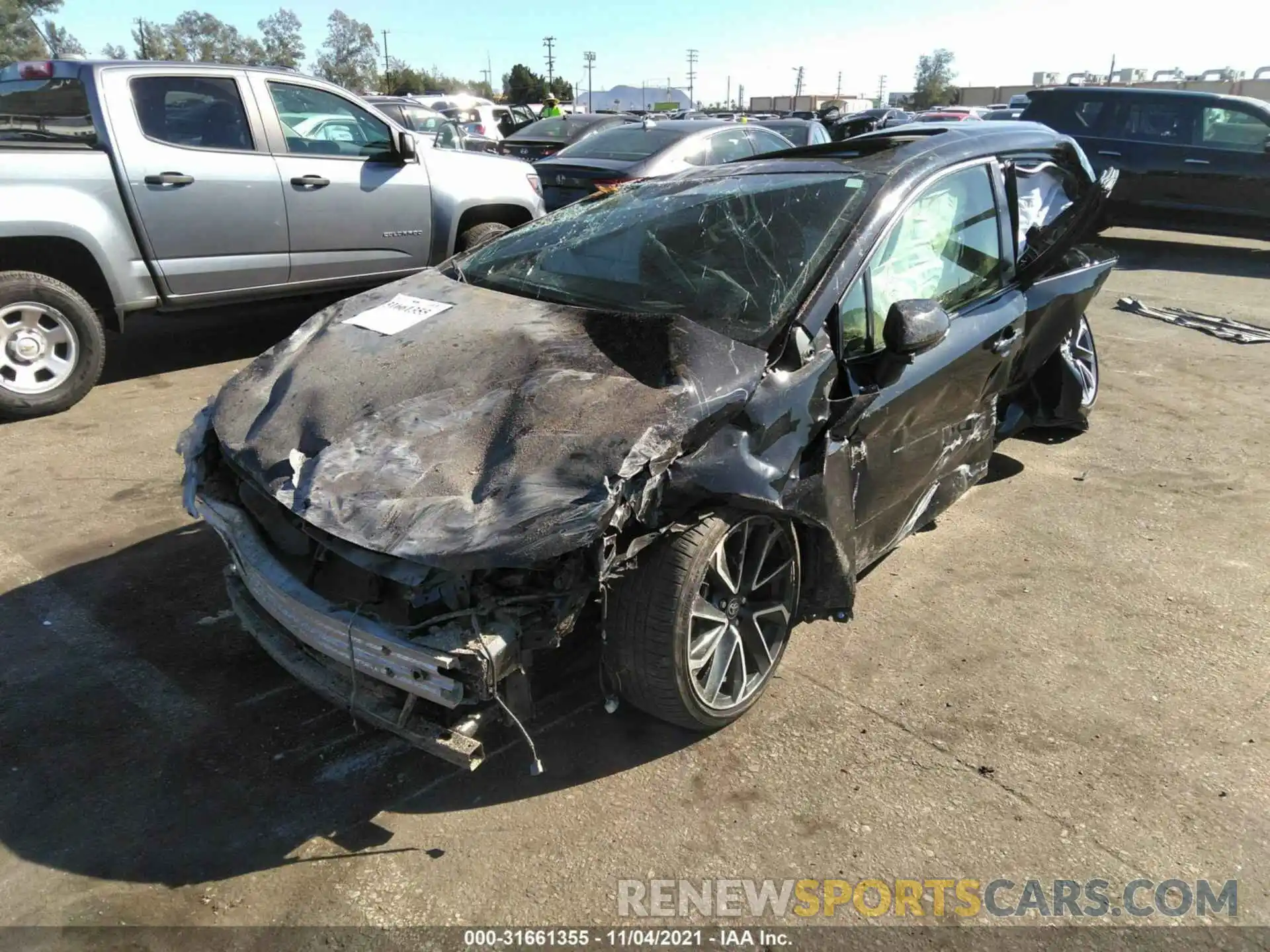 2 Photograph of a damaged car JTDT4RCE2LJ013943 TOYOTA COROLLA 2020