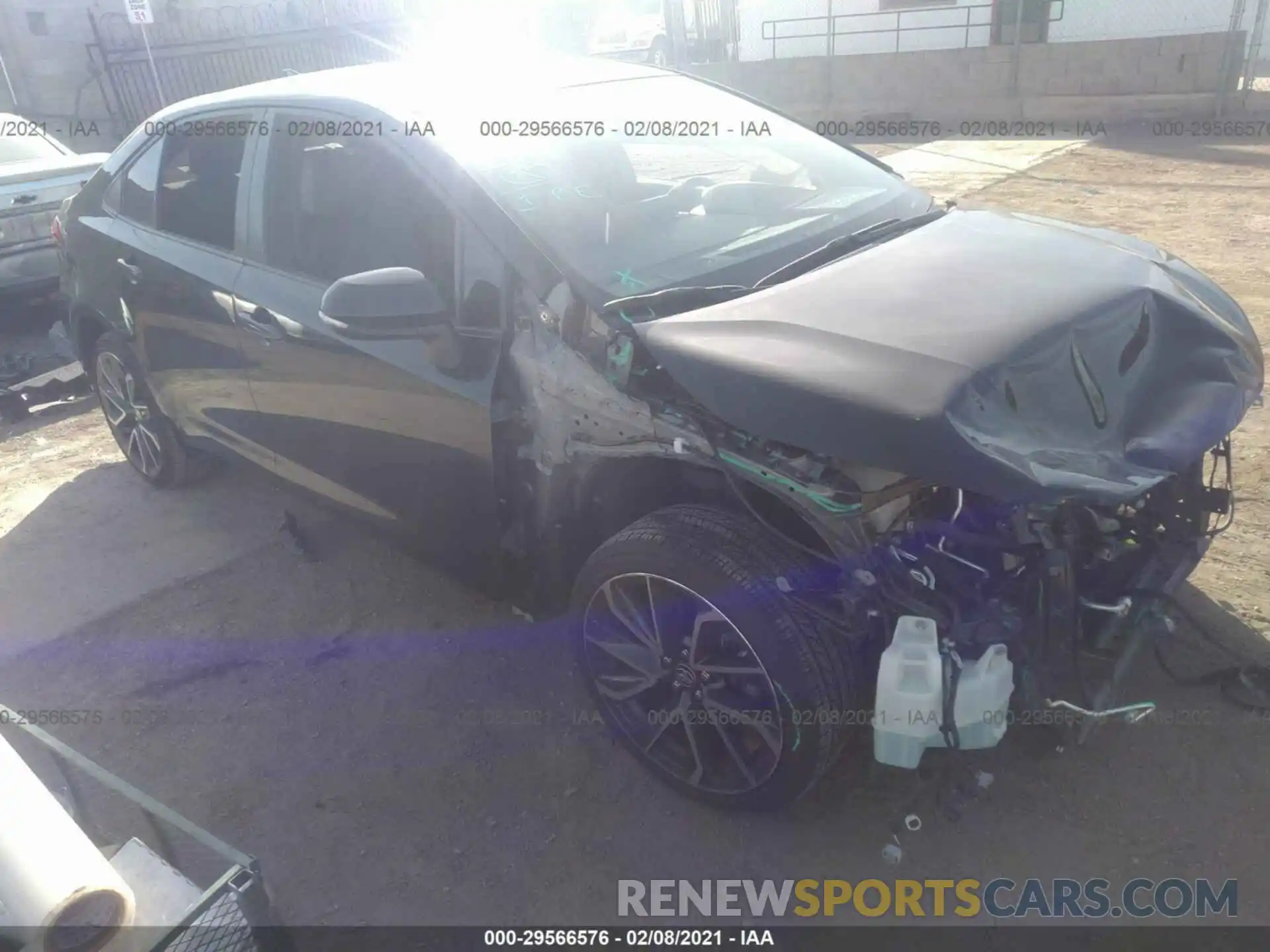 1 Photograph of a damaged car JTDT4RCE2LJ033304 TOYOTA COROLLA 2020