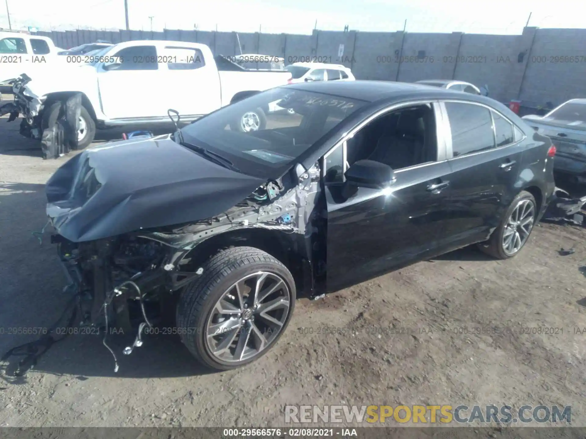 2 Photograph of a damaged car JTDT4RCE2LJ033304 TOYOTA COROLLA 2020