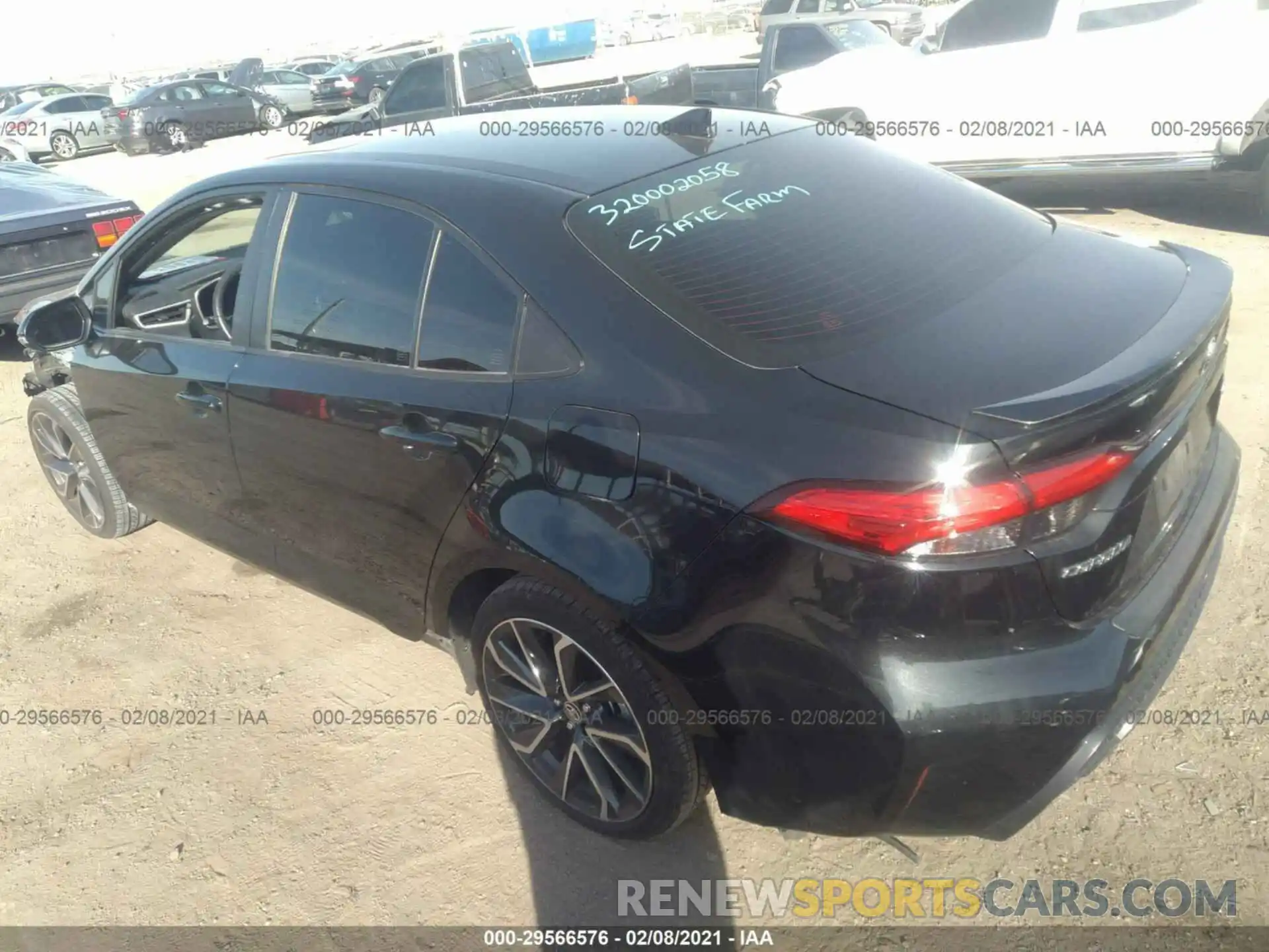 3 Photograph of a damaged car JTDT4RCE2LJ033304 TOYOTA COROLLA 2020