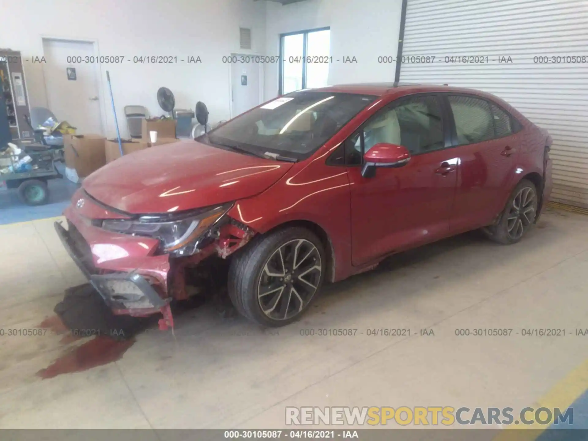 2 Photograph of a damaged car JTDT4RCE3LJ006449 TOYOTA COROLLA 2020