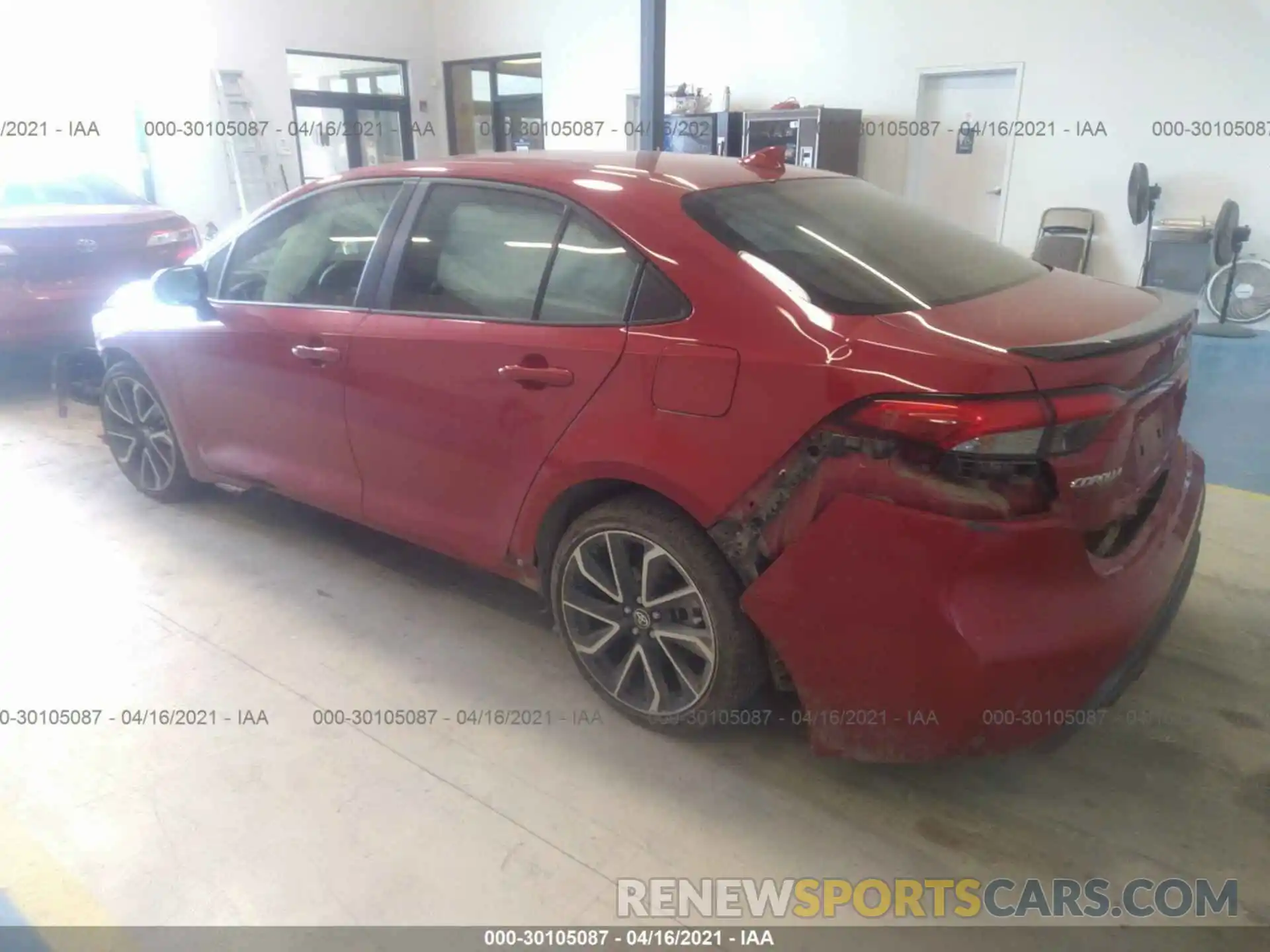 3 Photograph of a damaged car JTDT4RCE3LJ006449 TOYOTA COROLLA 2020