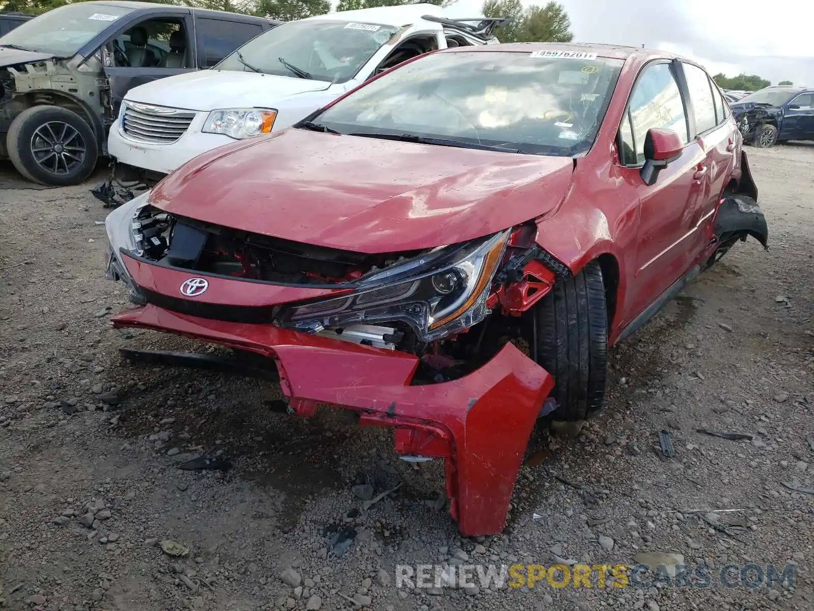 2 Photograph of a damaged car JTDT4RCE3LJ014521 TOYOTA COROLLA 2020