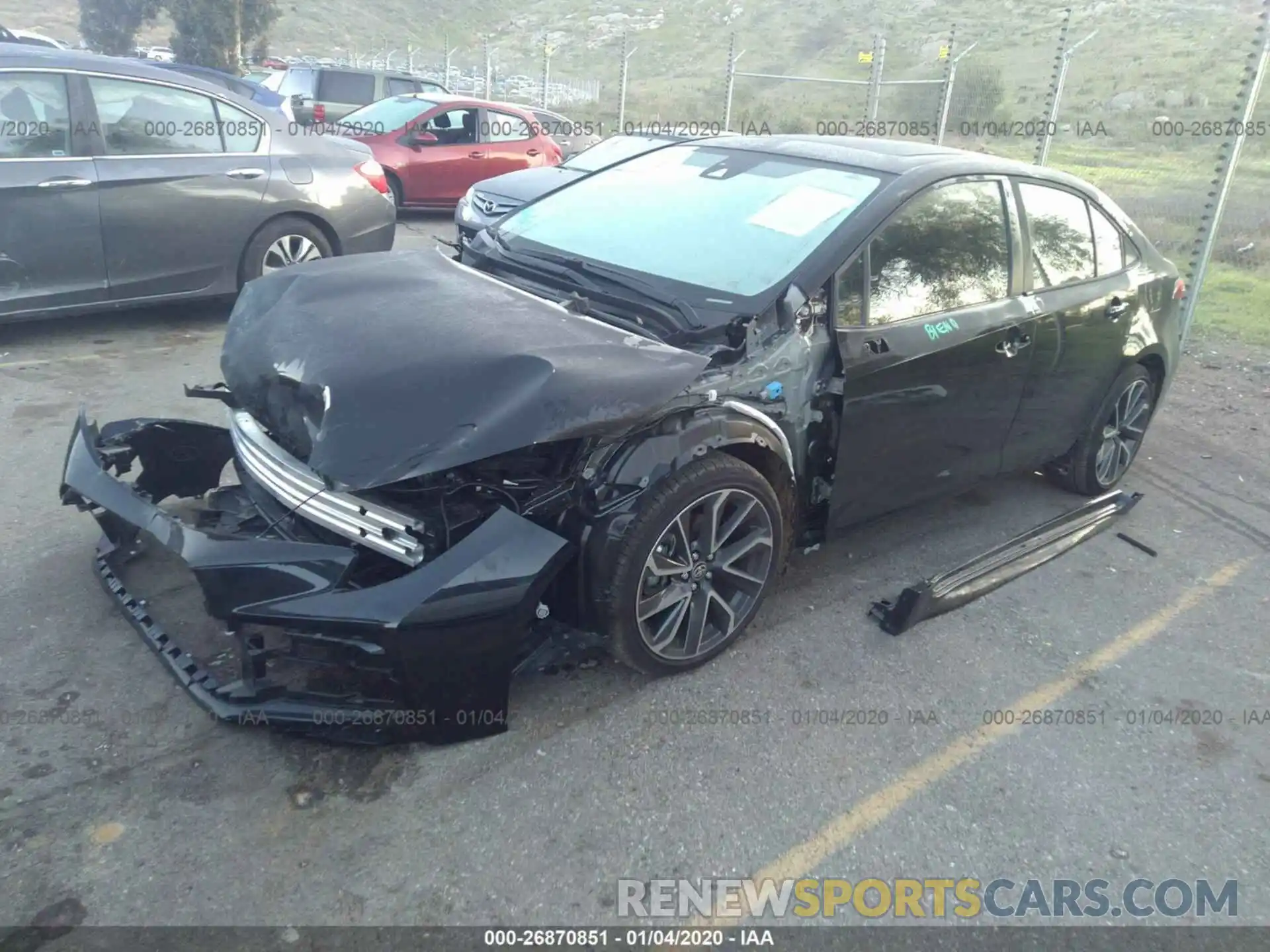 2 Photograph of a damaged car JTDT4RCE3LJ017659 TOYOTA COROLLA 2020